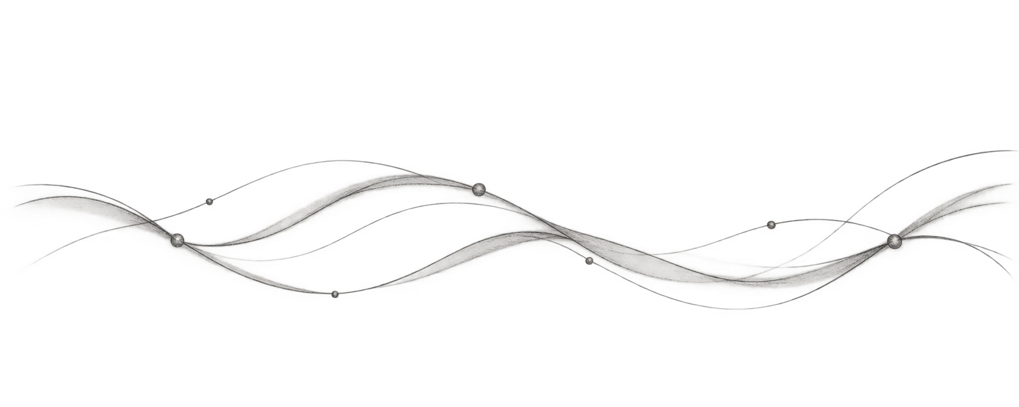 Pencil sketch styled image of interconnected strands and nodes.