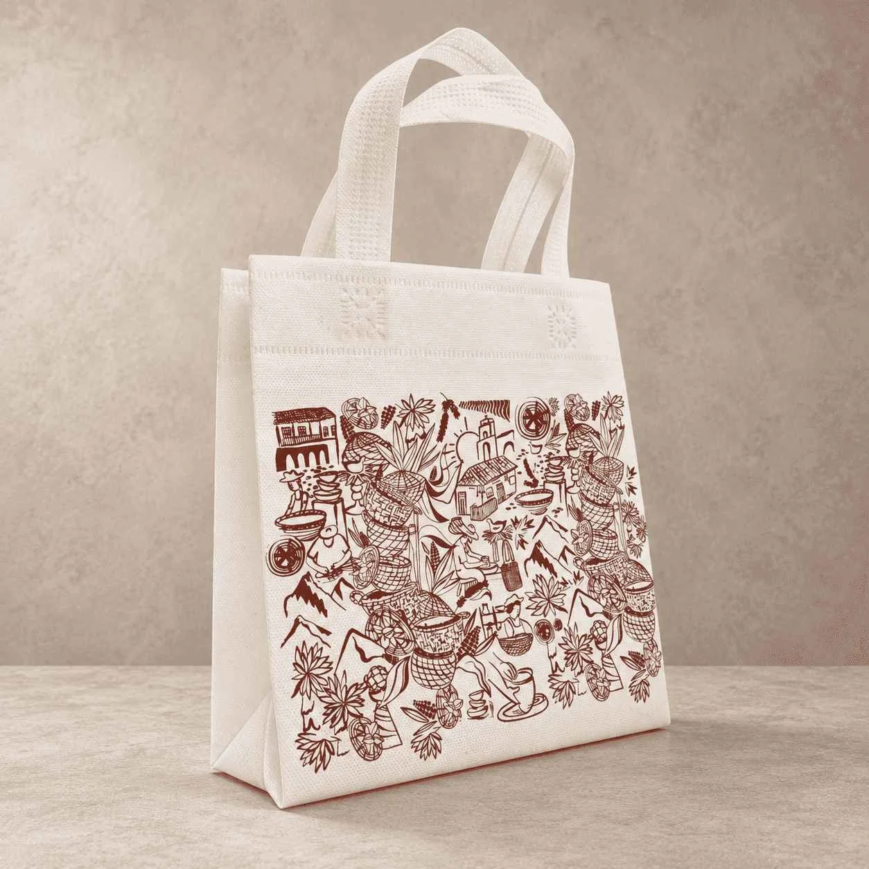 Bolsa en Cambre 3 fuelles color hueso