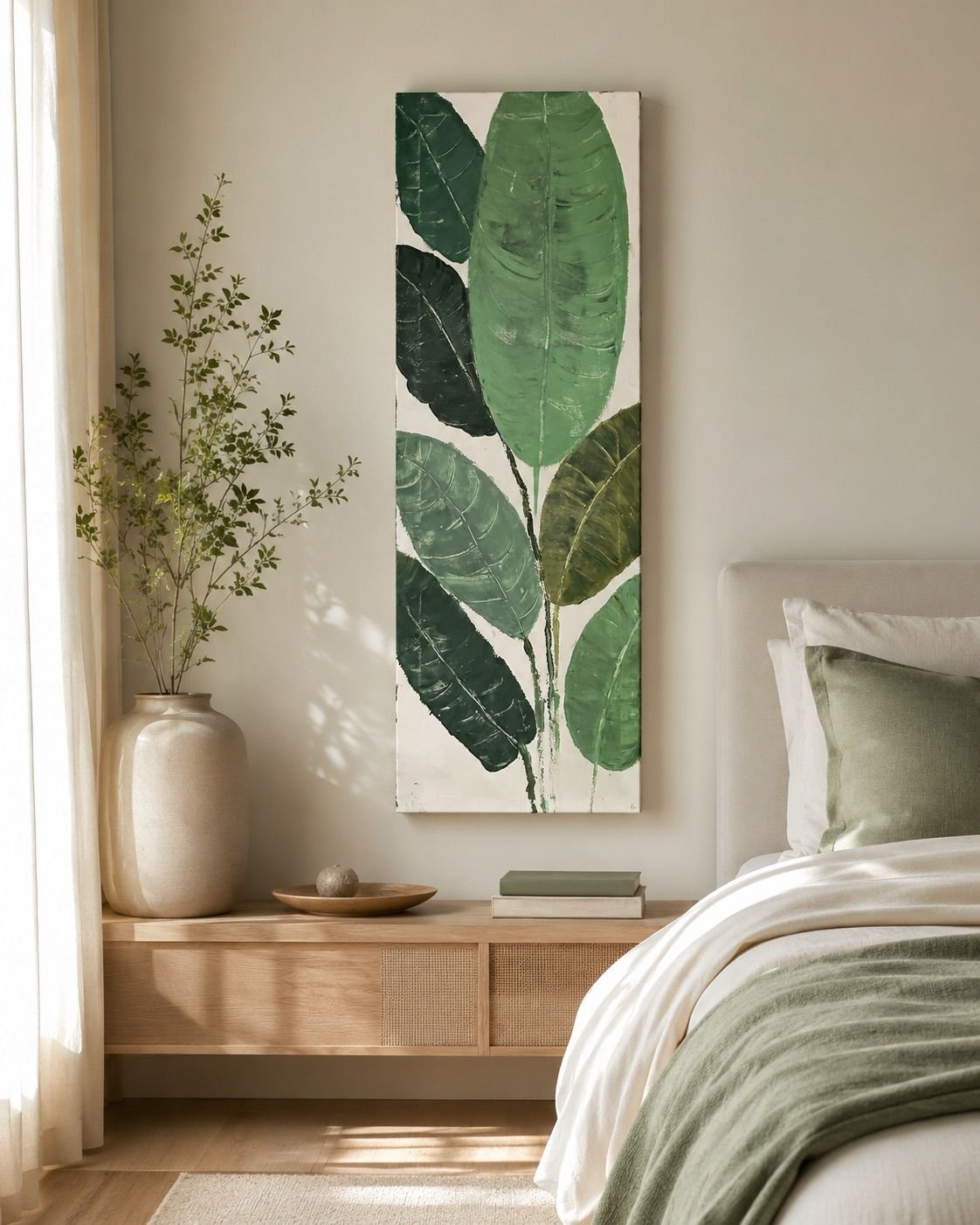 Tall Leaf — Botanical Textured Art