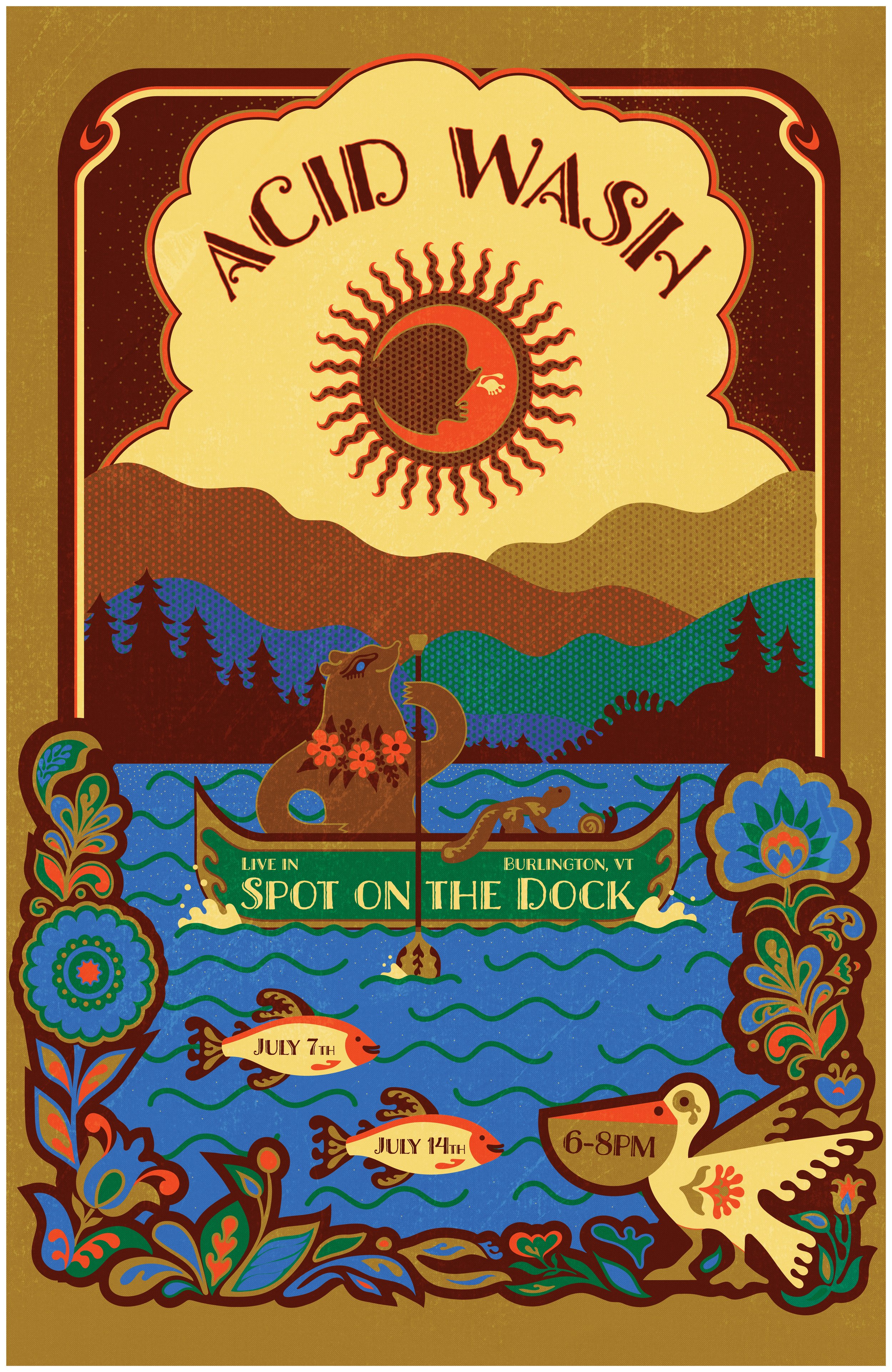 Acid Wash Live a Spot on The Dock Poster