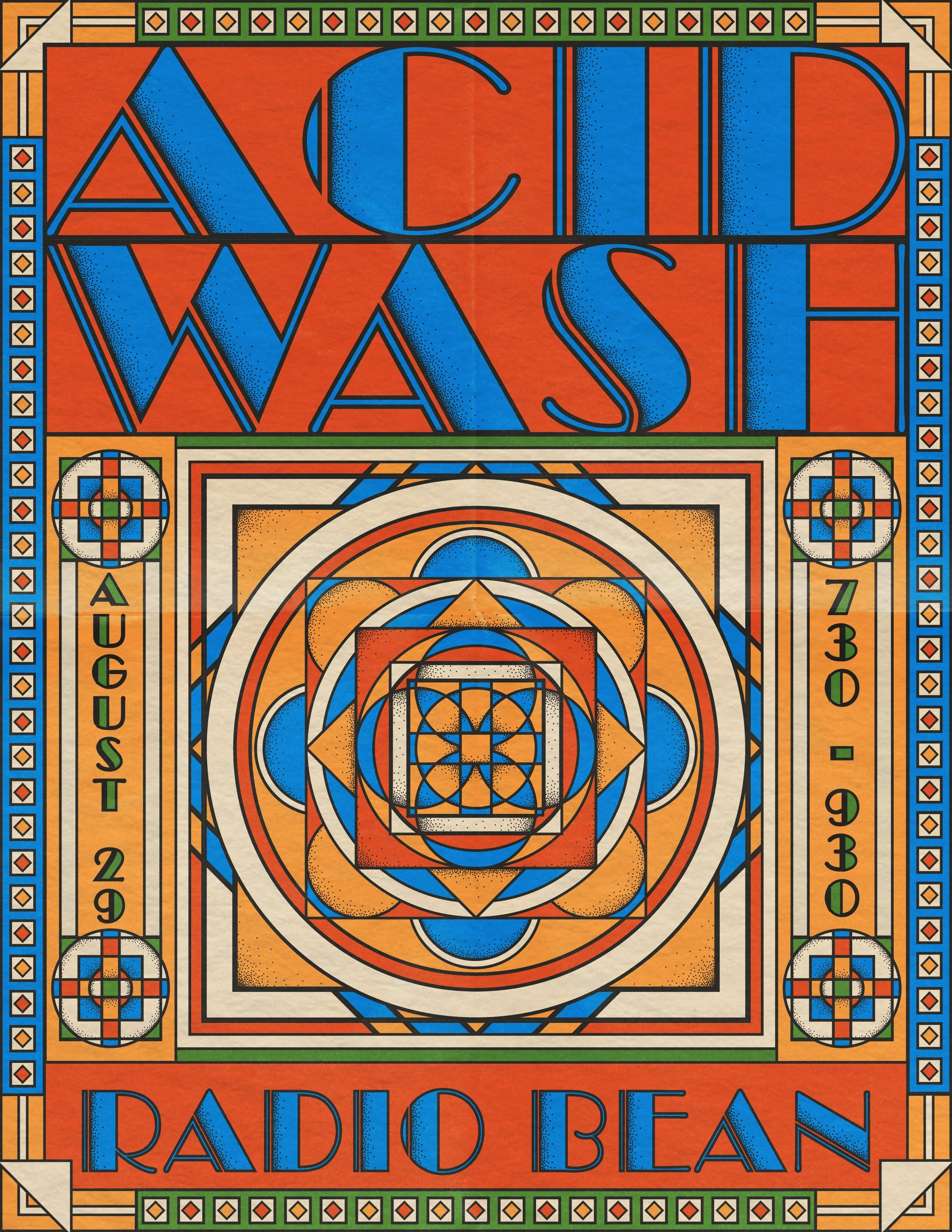 Acid Wash Live at Radio Bean Poster
