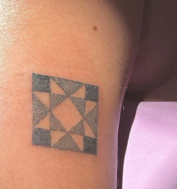QUILT SQUARE ONLY hand poke on skin