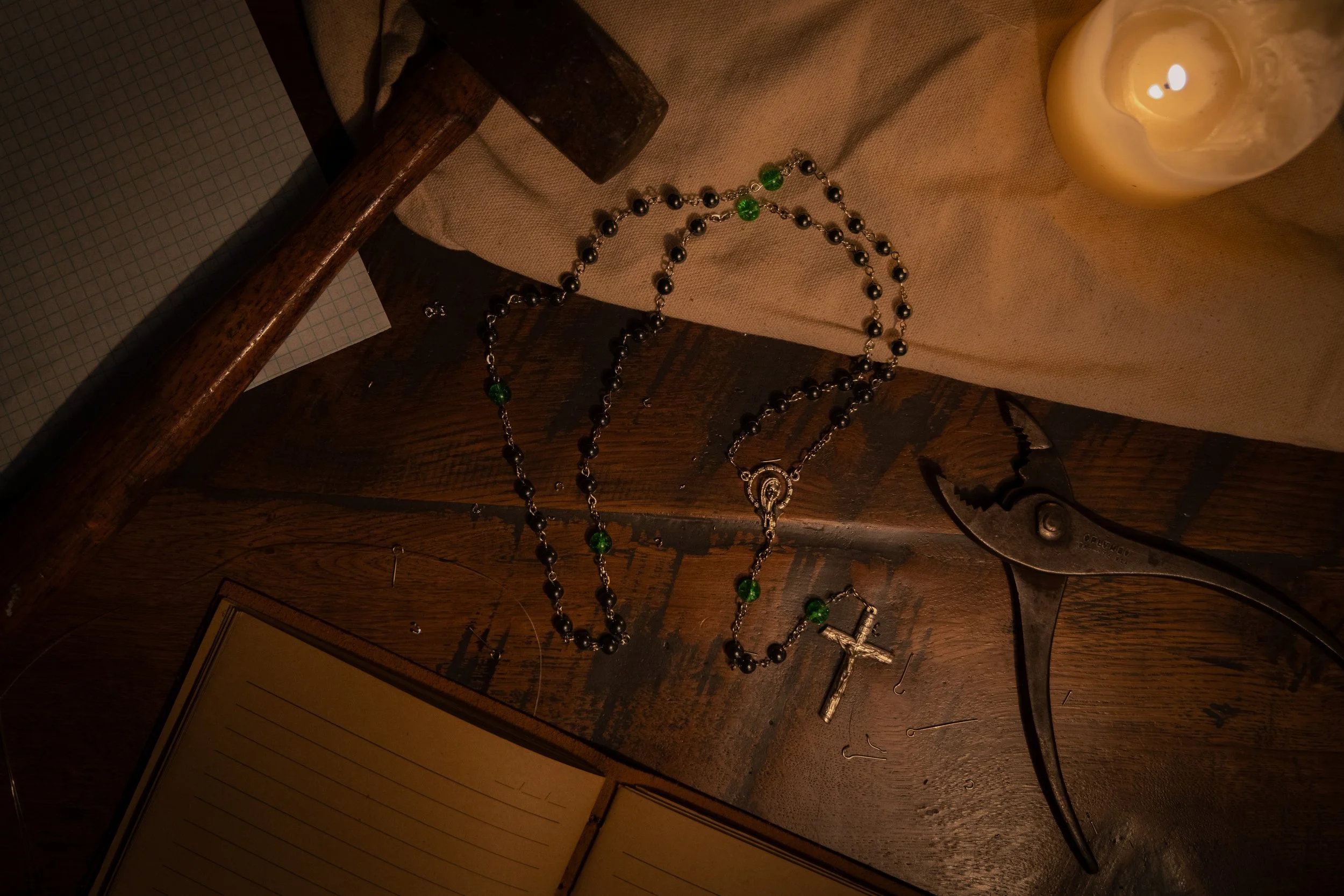 Black Hematite Bead Rosary