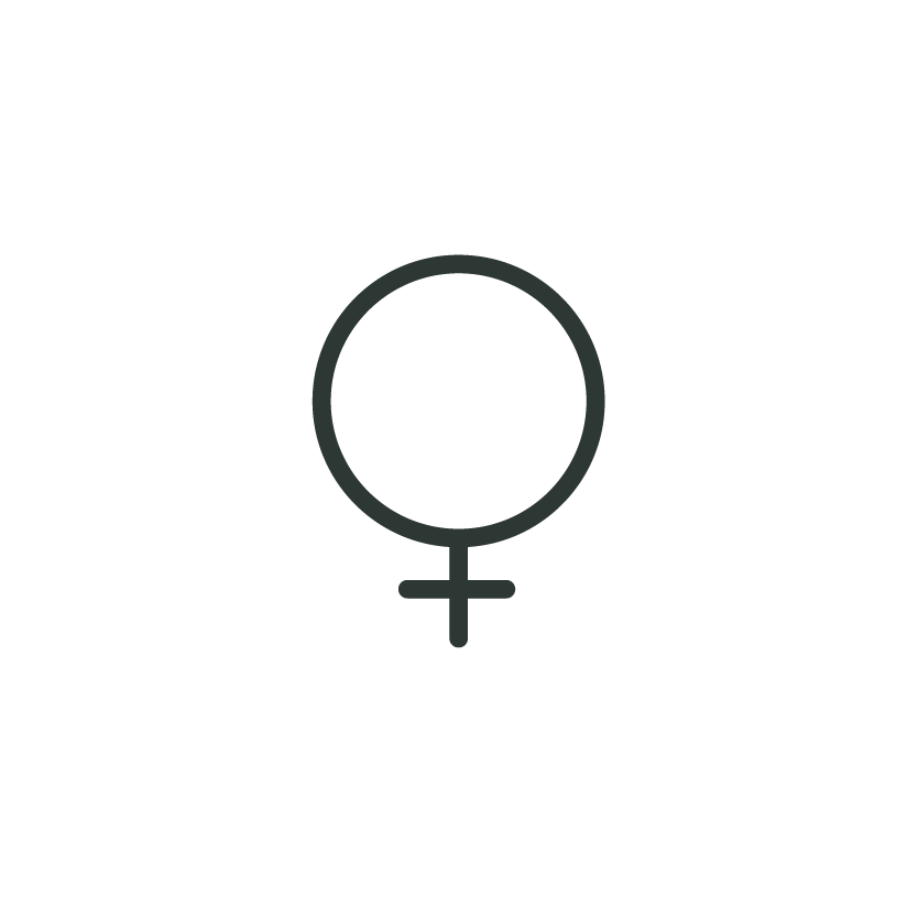 Female gender symbol with arrow pointing up