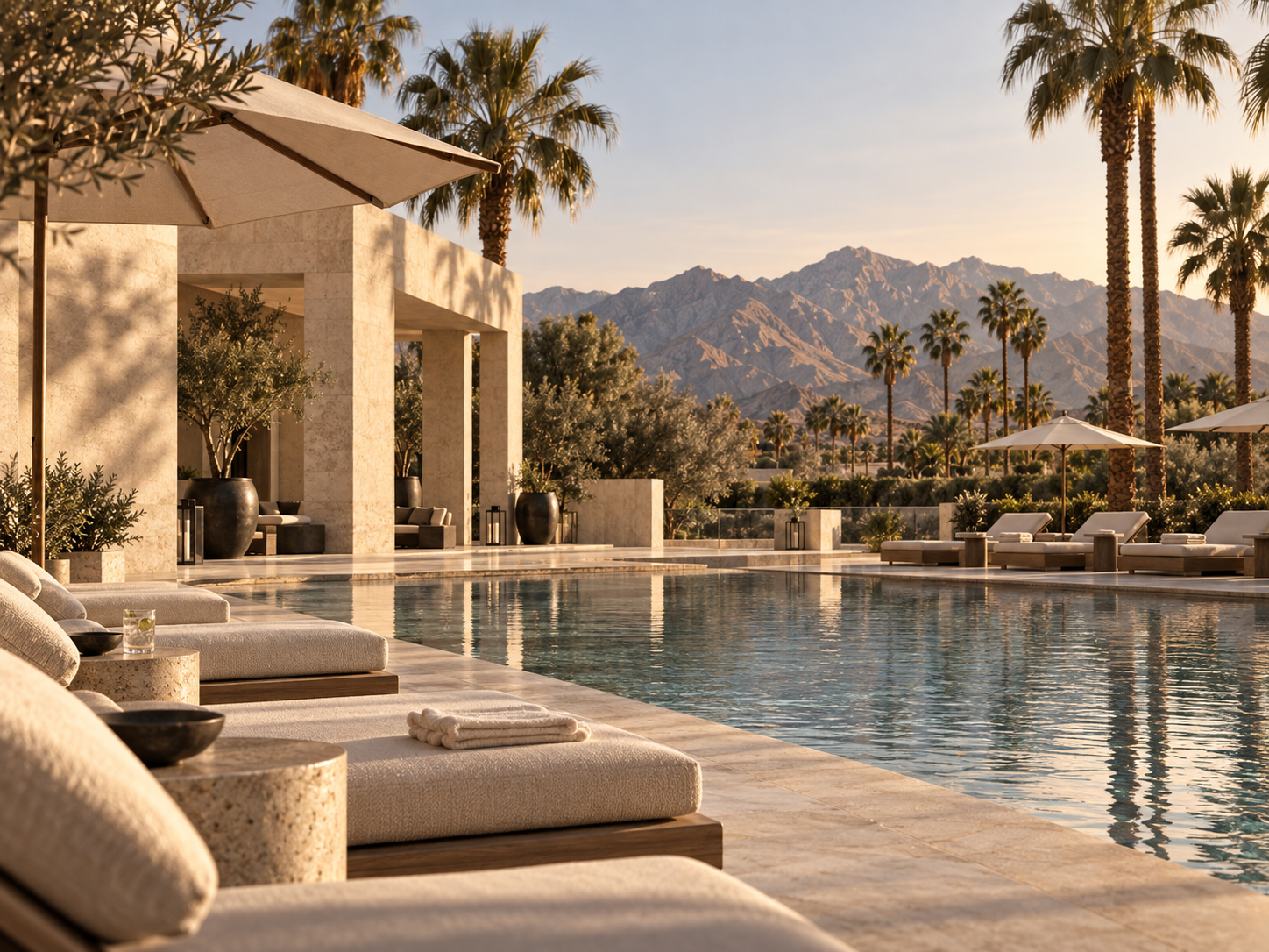 Luxury hospitality and creative marketing setting in the Coachella Valley