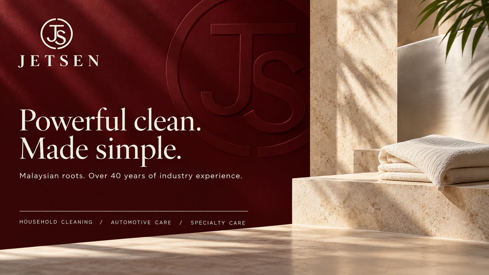 JETSEN — Powerful clean. Made simple. Malaysian roots, over 40 years of industry experience.