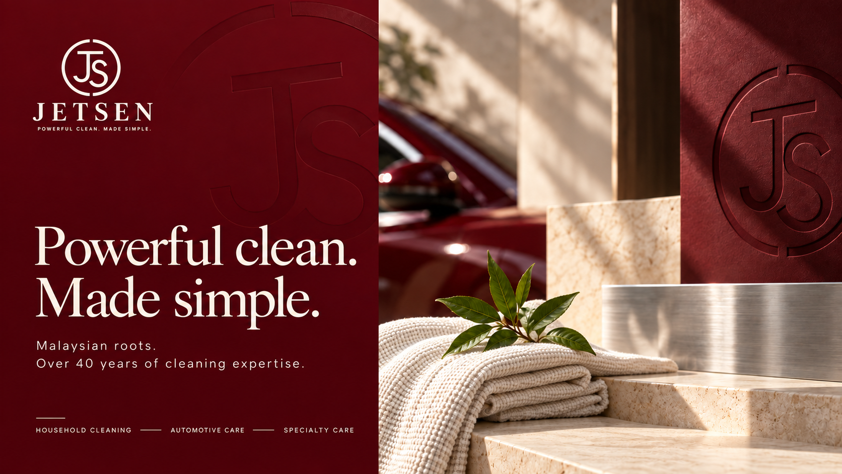JETSEN CLEX Green Tea — 6 in 1 multi-surface cleaner, 400 ML. Layered brand banner.