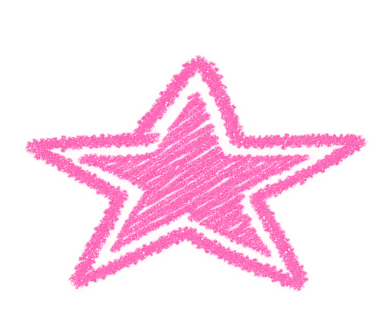 Pink glittery star-shaped ornament.