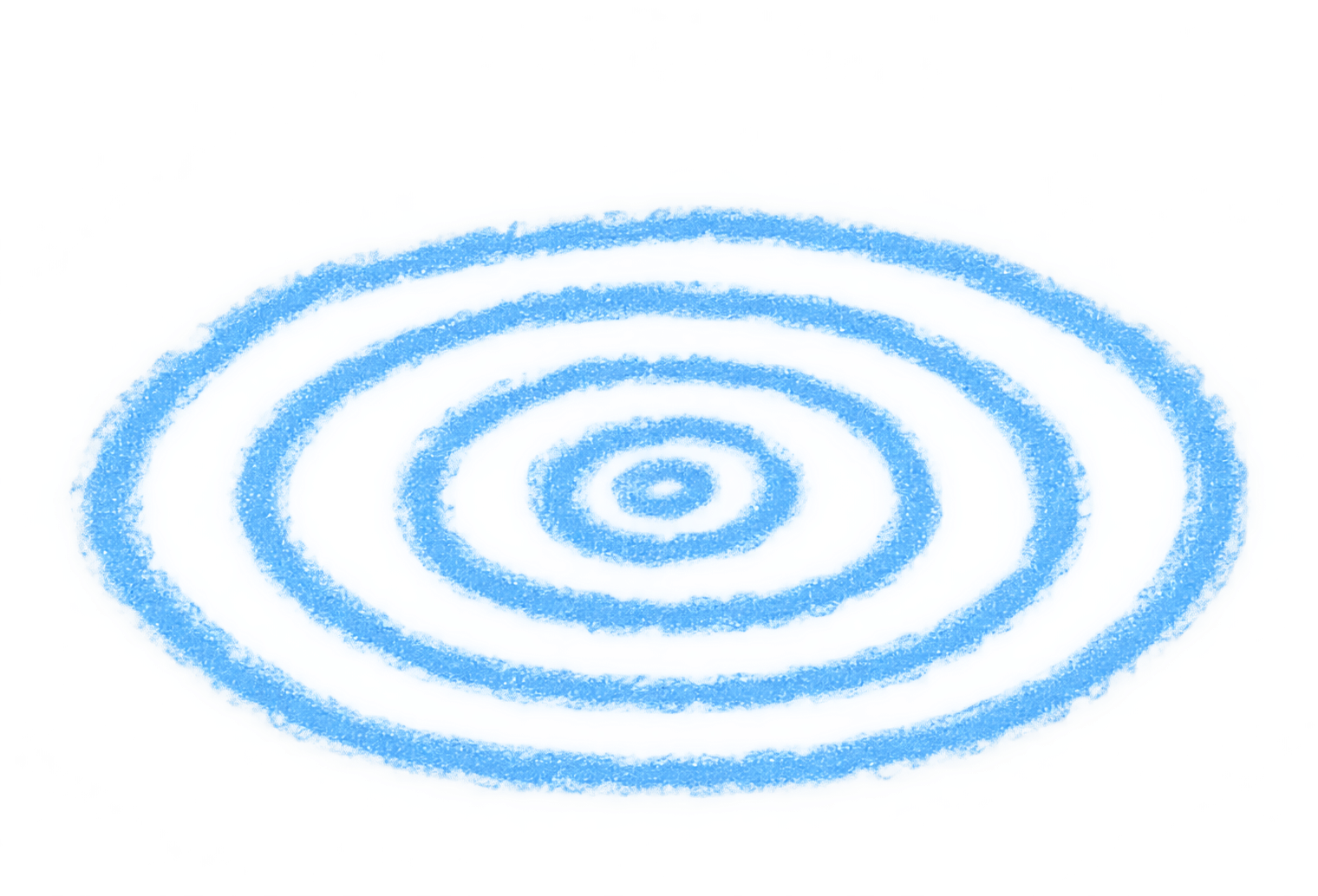 Close-up of a blue glass plate with concentric circles and a textured surface.