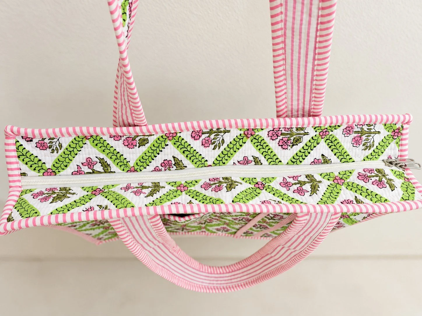 Quilted Floral Tote with Striped Handles.jpg