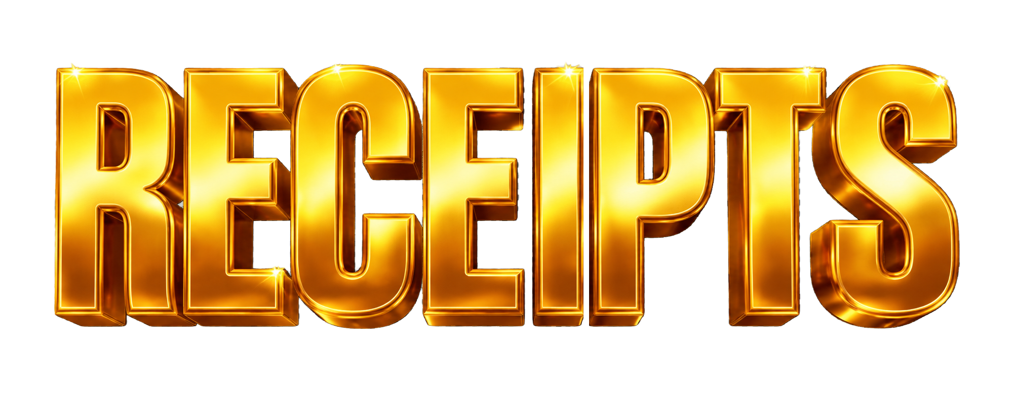 Golden, 3D-style text spelling 'REWARDS' with shiny highlights.