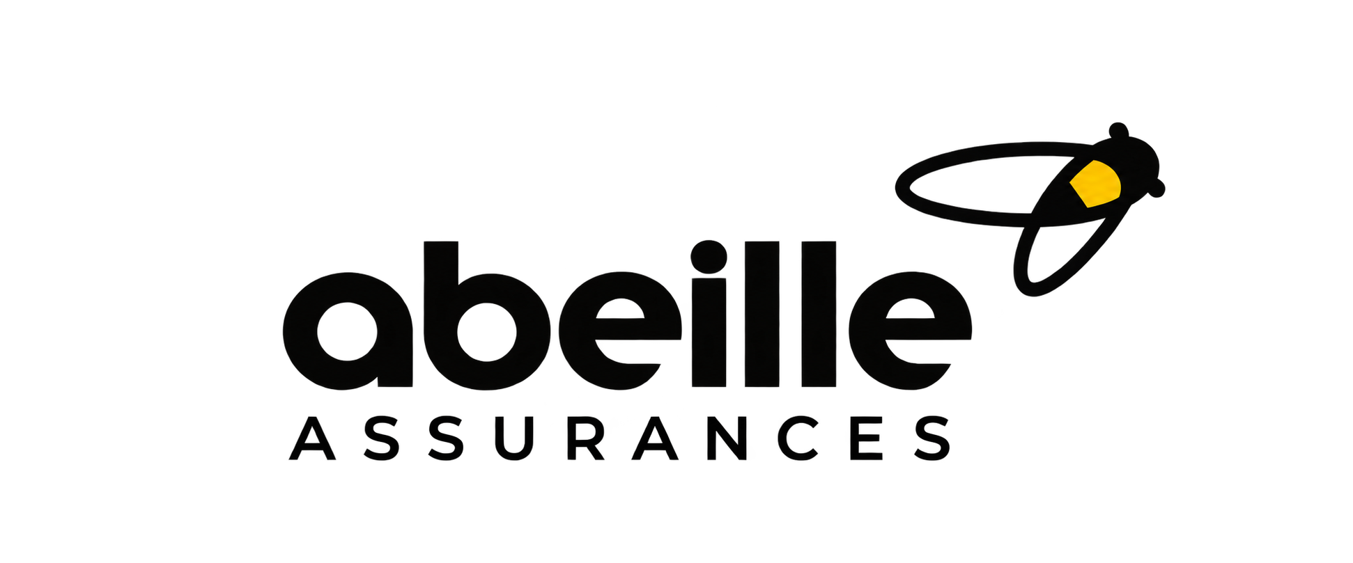 Logo de la société 'obeille' avec un symbole en forme de planète ou orbite, en noir avec un accent jaune.