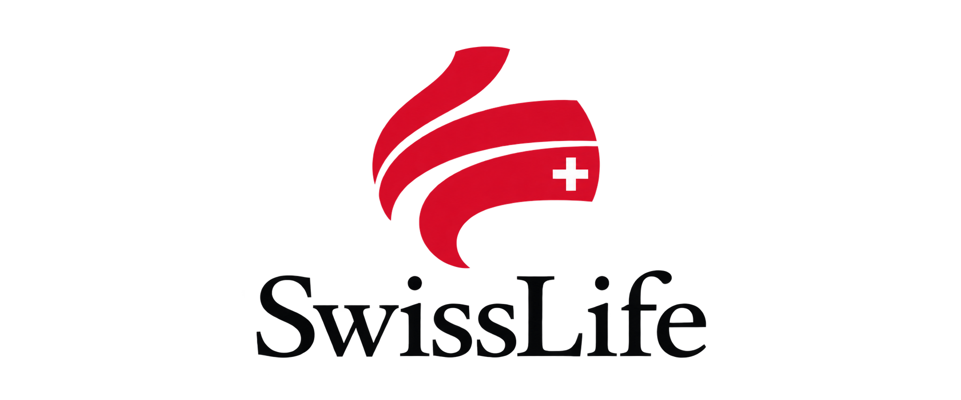 Logo de SwissLife, une compagnie d'assurance, avec un symbole rouge distinctif et un croix blanche, accompagné du nom SwissLife en noir.