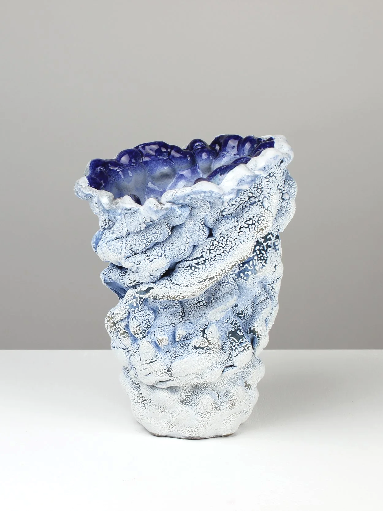 #2/09/25, 2025. Red clay, engobe, glaze. 
31x24x23cm