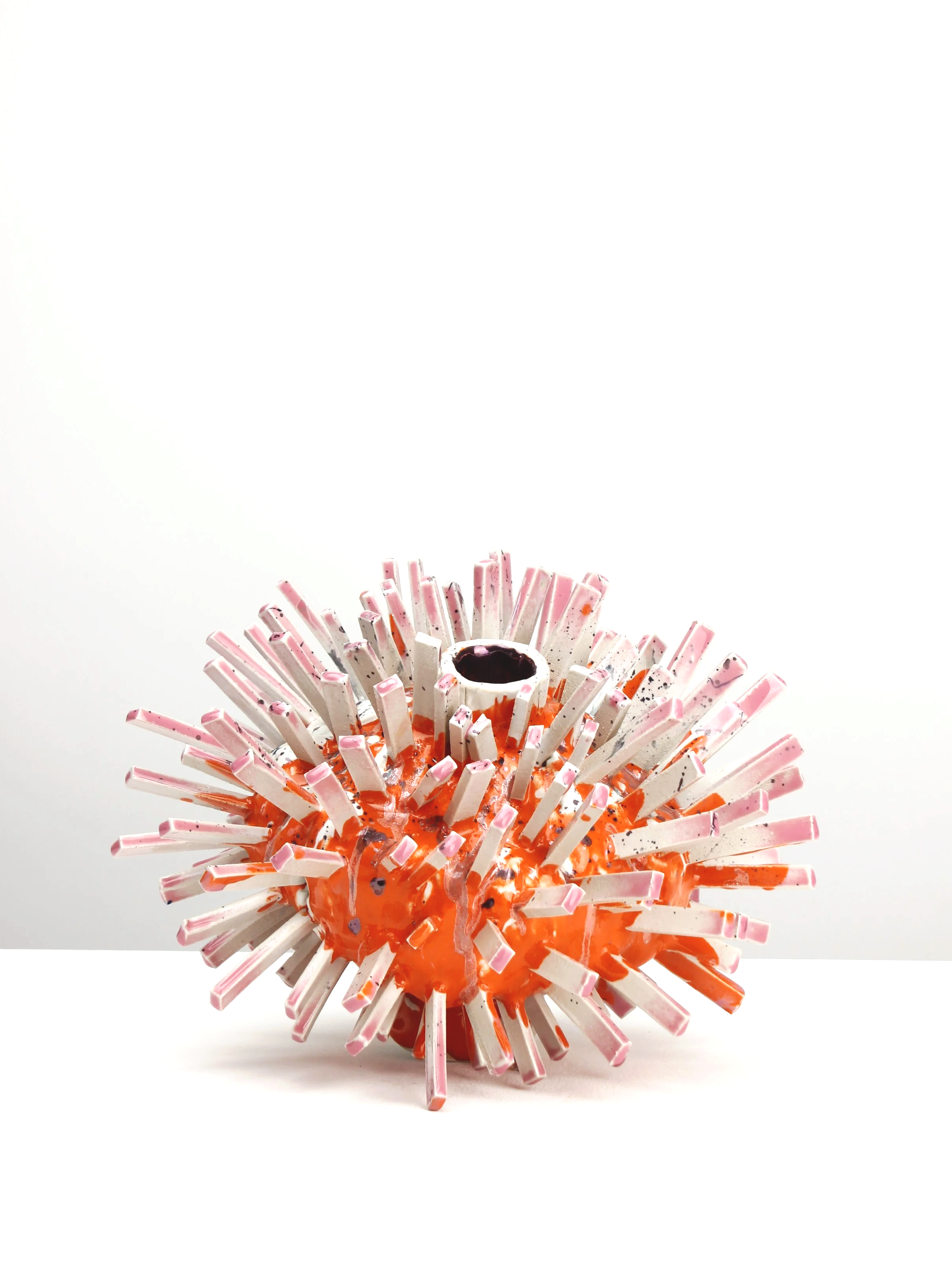Lobster, 2026. White clay, engobe, glaze, lustre. 20x28x27cm