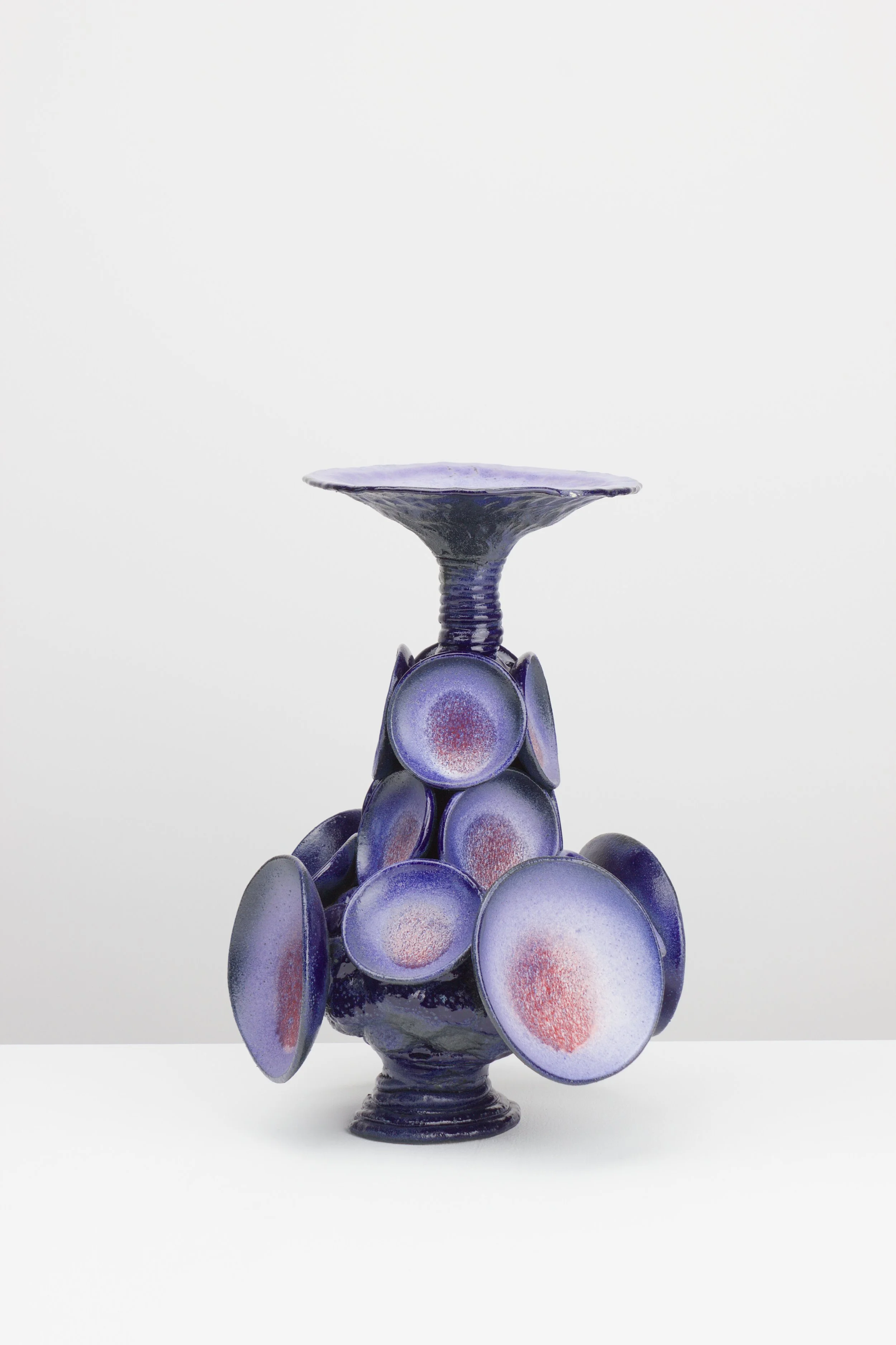 UAP II, 2026. White clay, engobe, glaze. 35x22x24cm