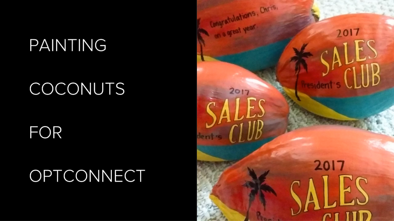 President’s Club Awards Painted Coconuts Start to Finish