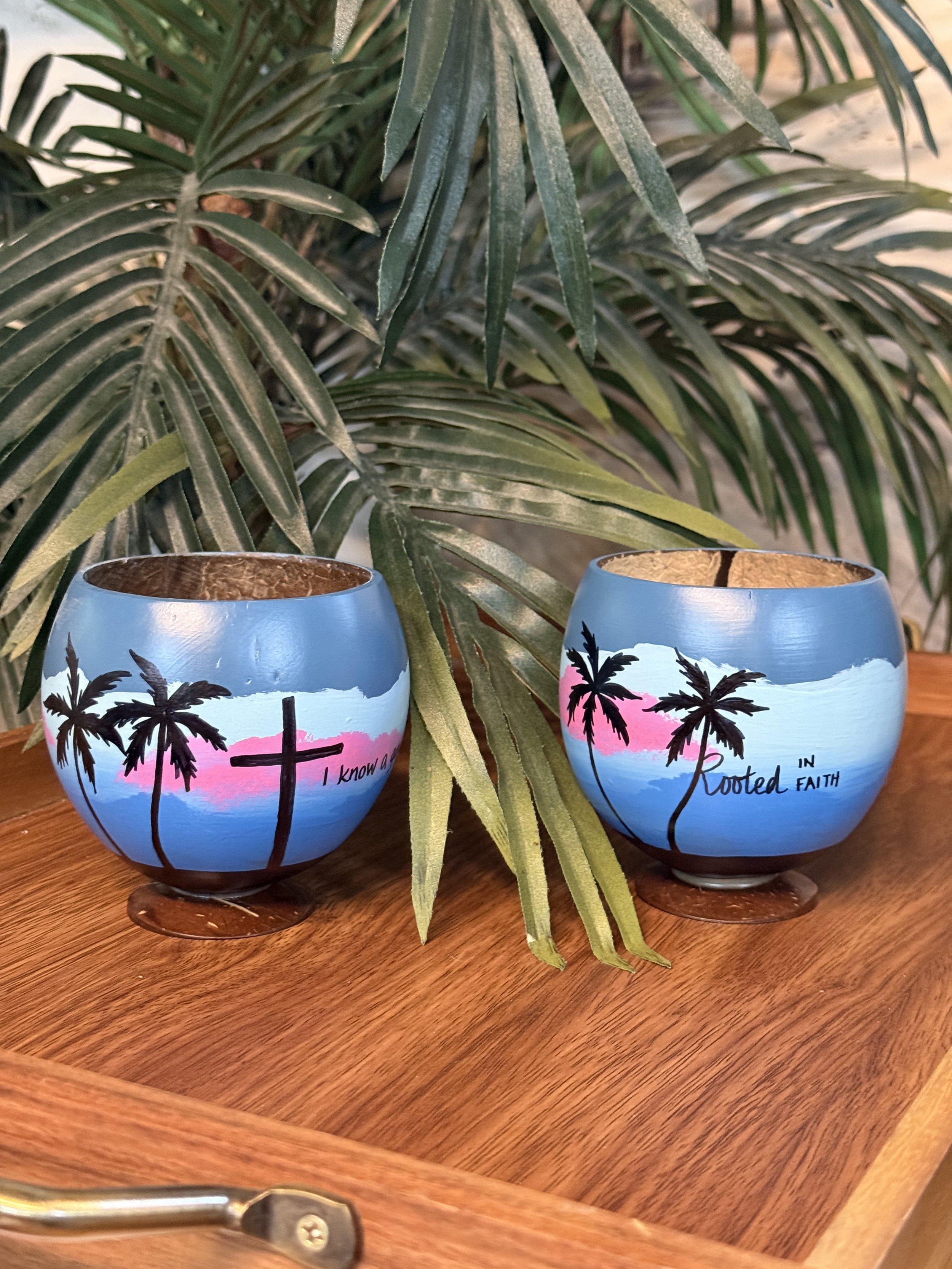 handmade custom religious gift coconut cups