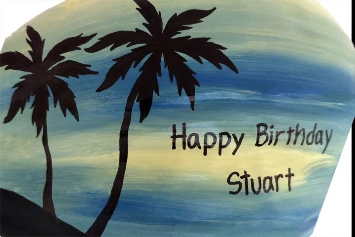 happy birthday painted coconut birthday gift