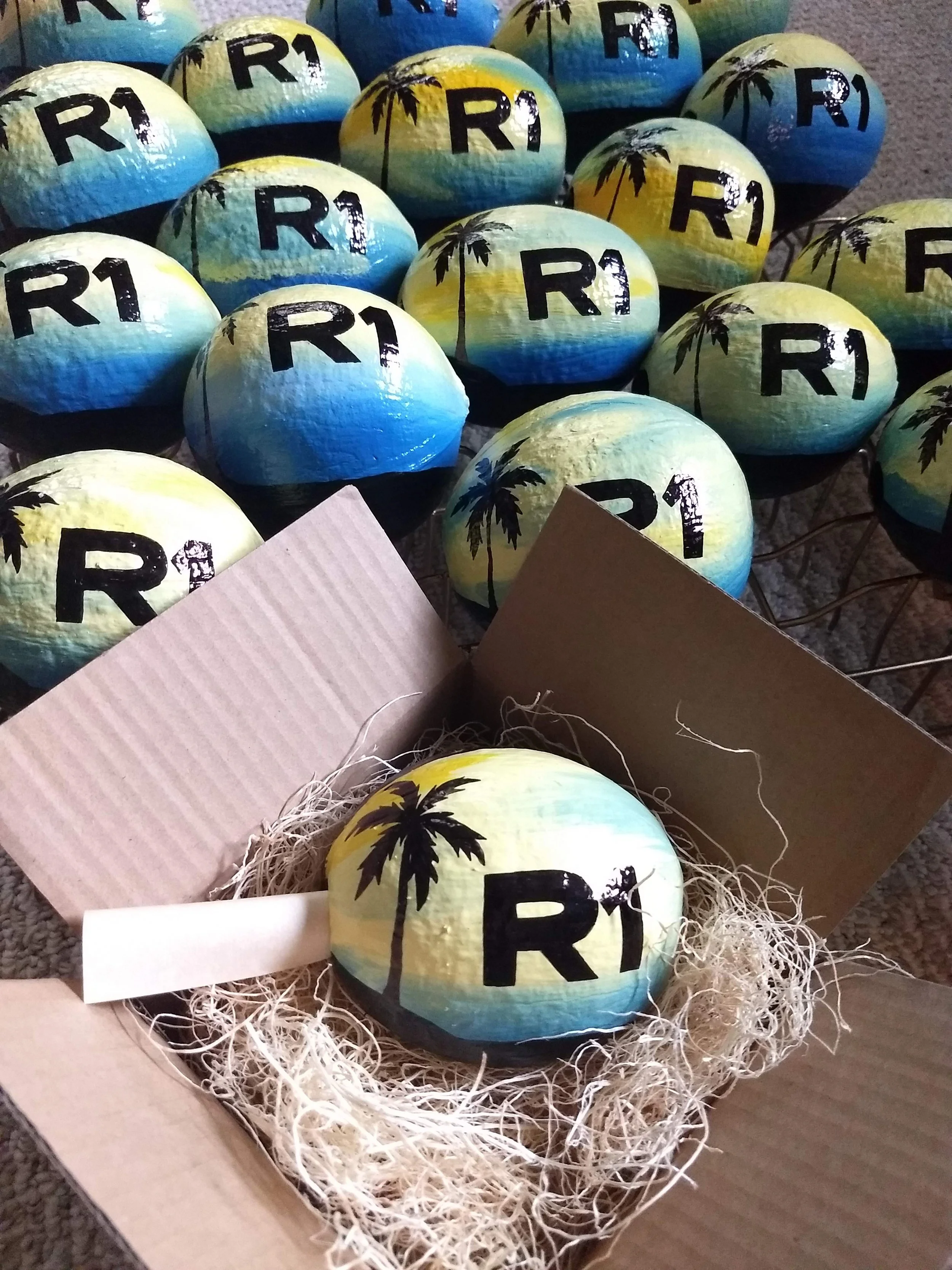 Unconventional marketing campaigns with painted coconuts
