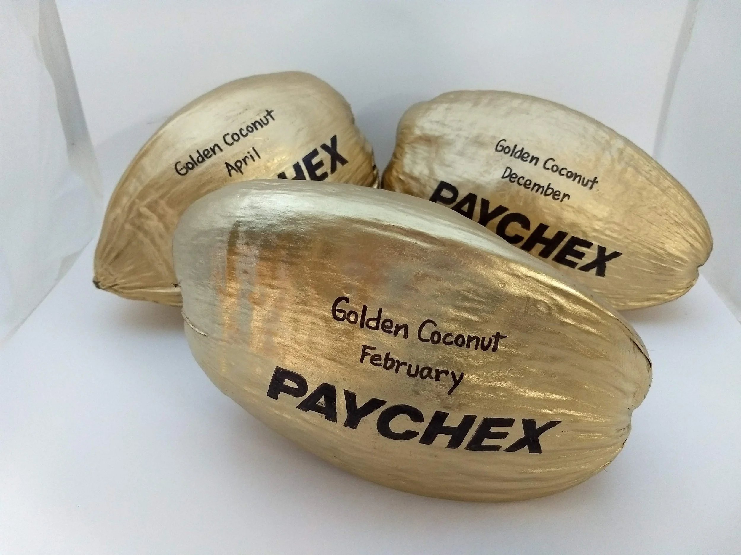 Paychex uses our Golden Coconut Awards as employee recognition pieces.