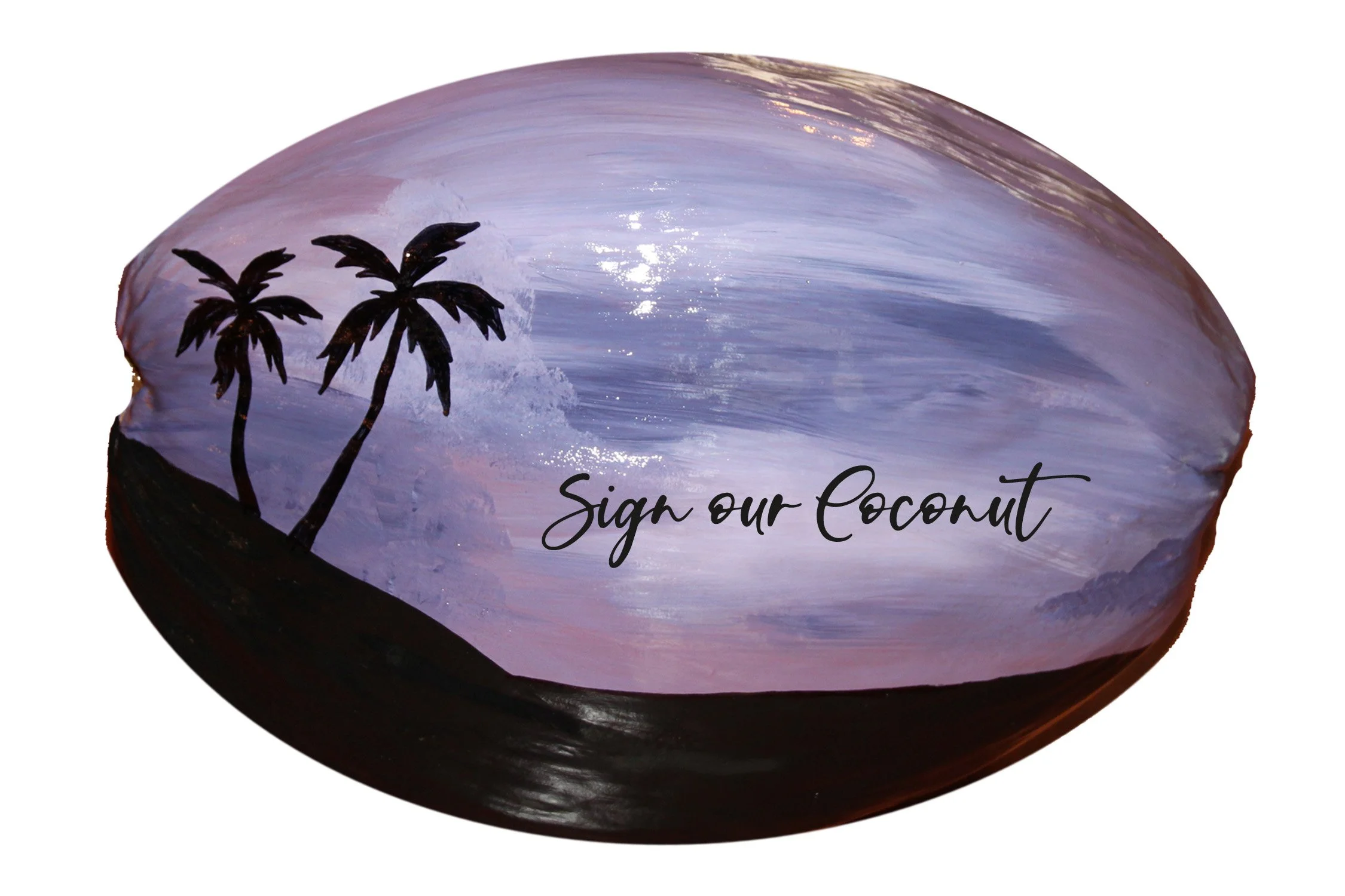 Coconut Wedding Guestbook and Unique Wedding Keepsake
