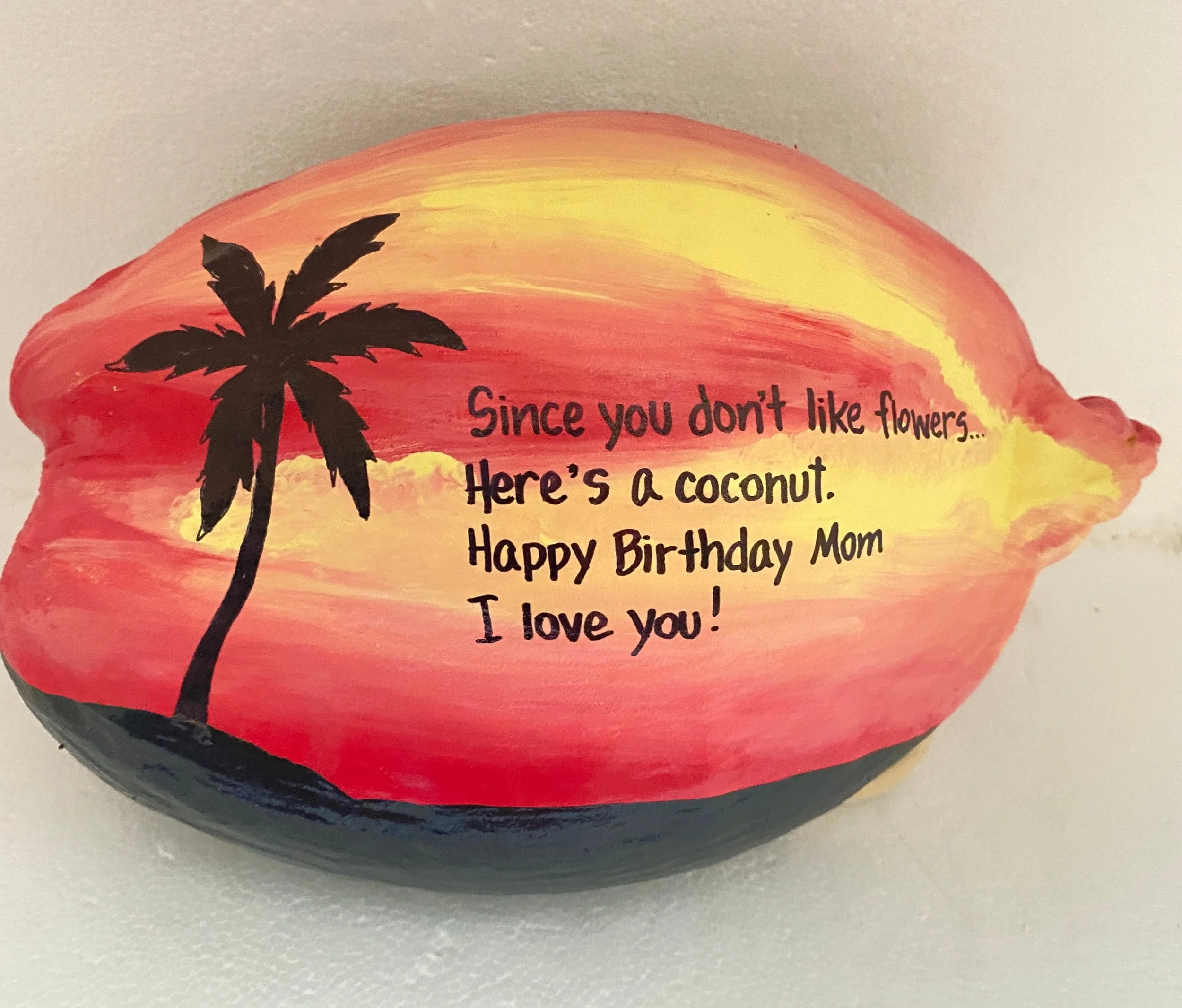painted coconuts are uncommon gifts