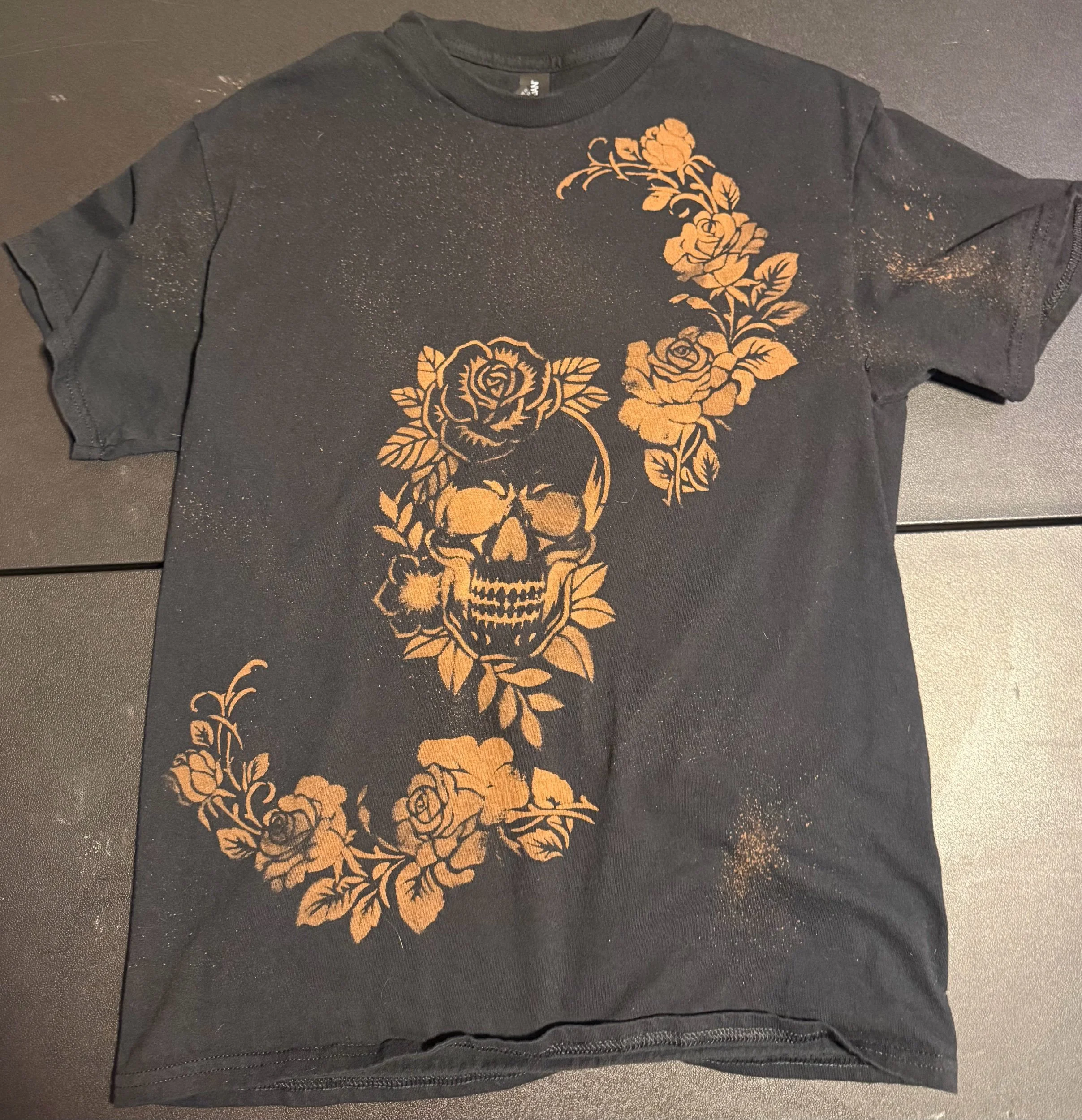 Skull Garden - Bleached Tee - USA shipping only