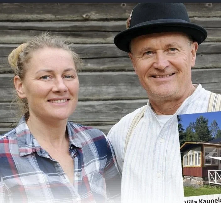 Villa Kaunelan emäntä Enrika ja isäntä Risto kutsuvat vieraat viihtymään.