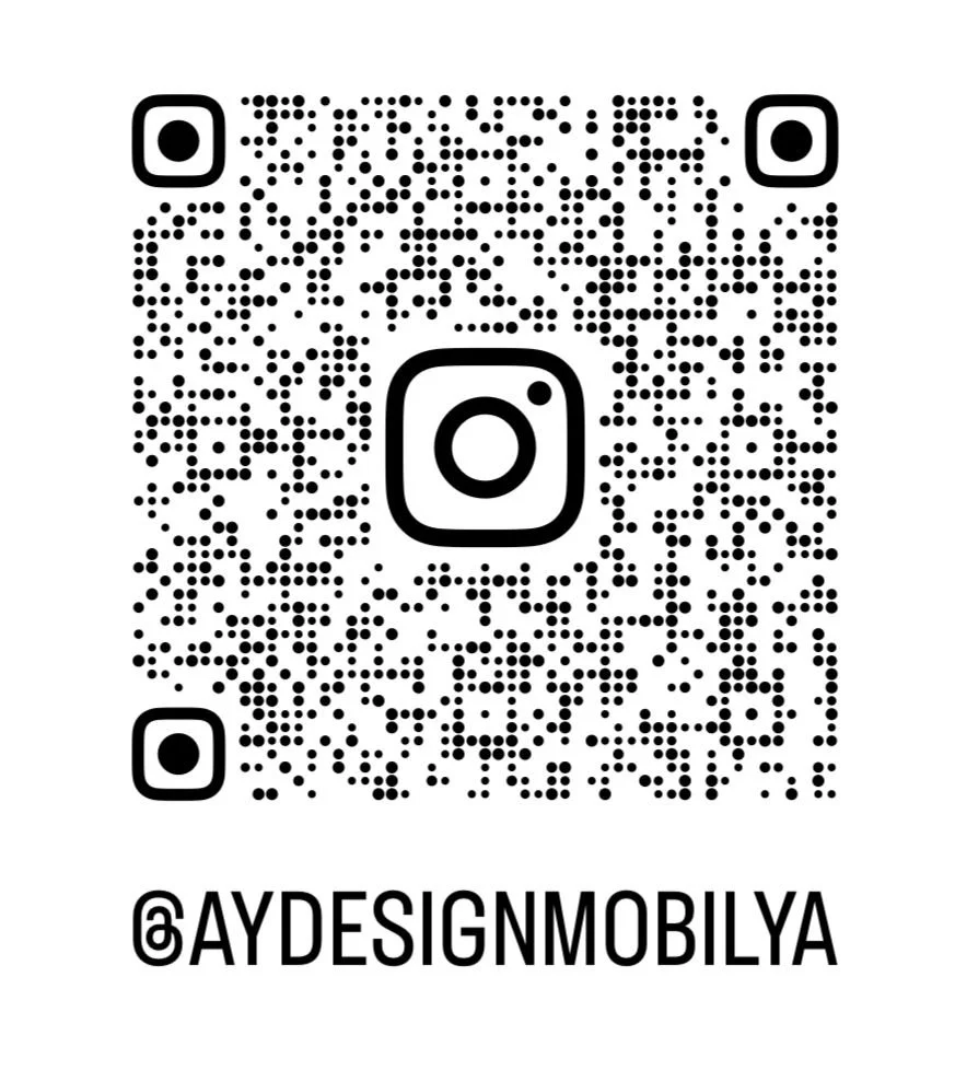 AY Design Mobilya instagram hesabına yönlendiren QR kod