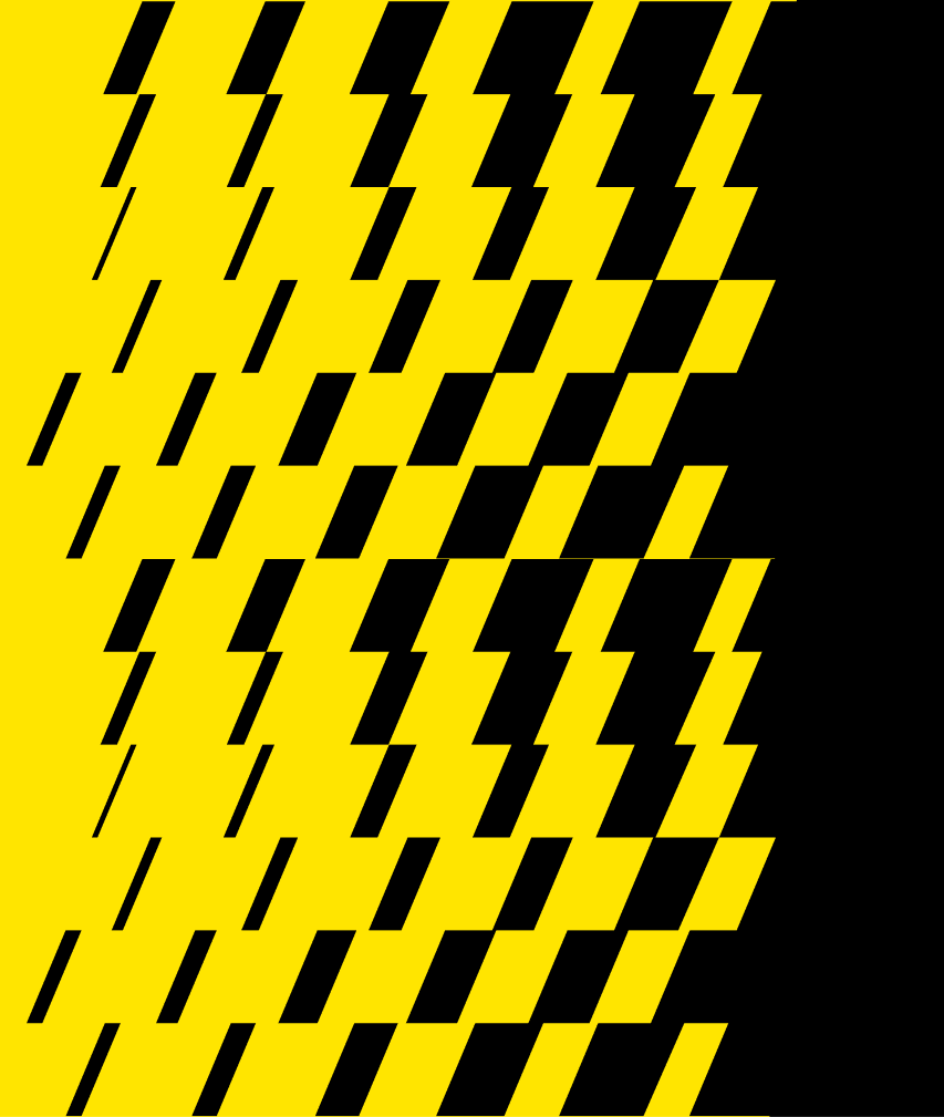 Pattern of black lightning bolt shapes on a yellow and black background.