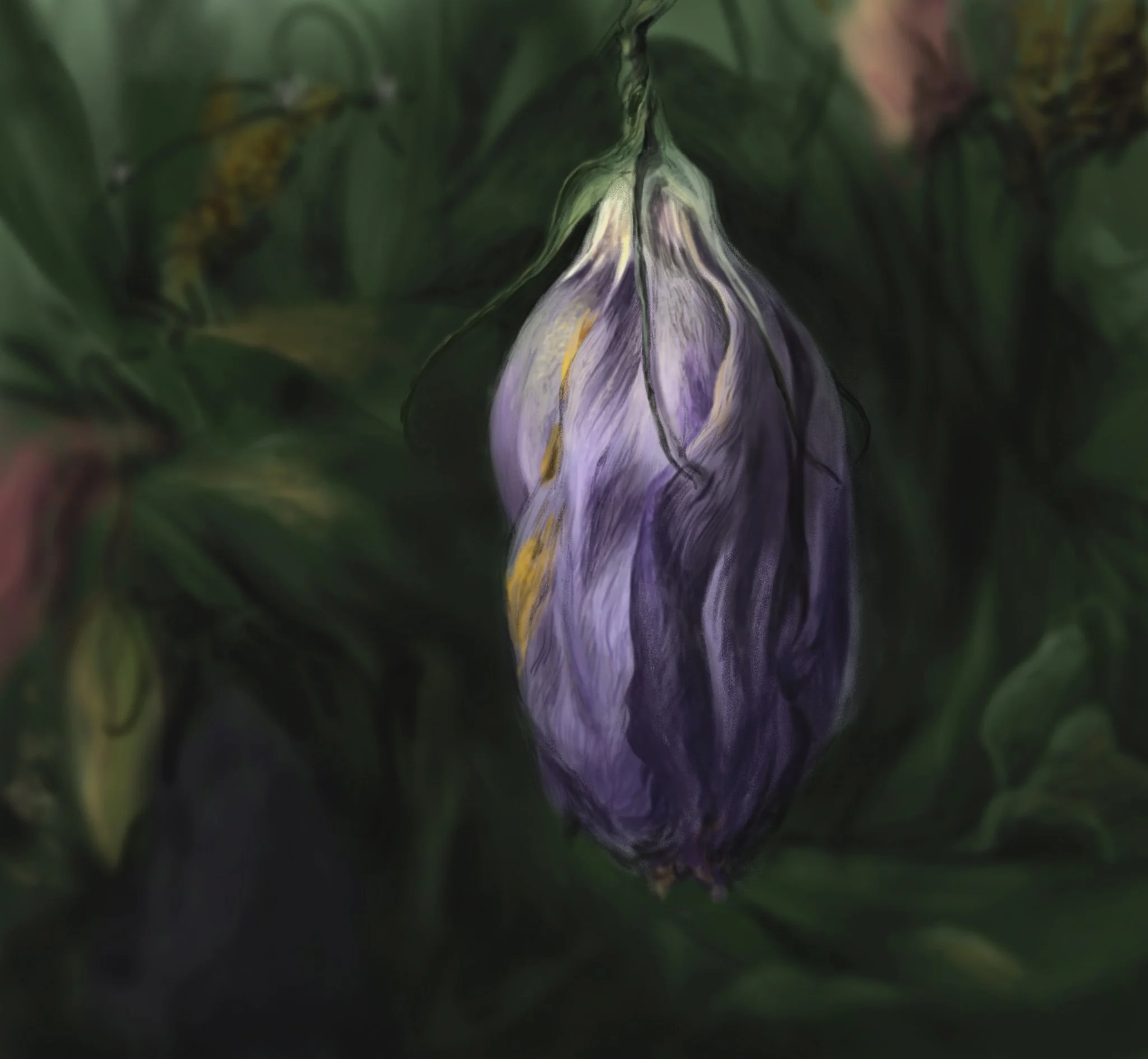 Still life from dying bouquet, digital, 2020