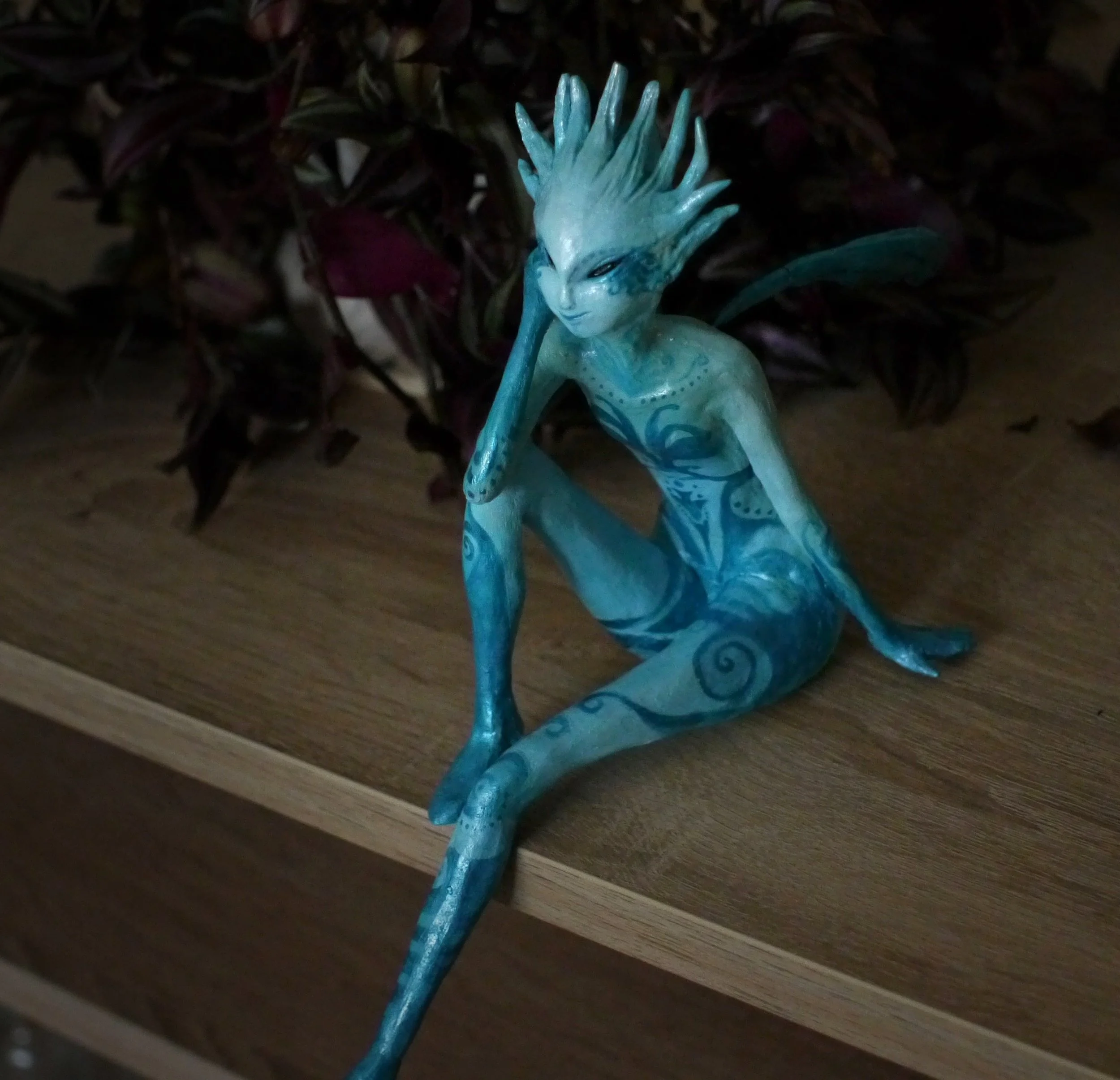 Air-dry clay and acrylic paint, 2020