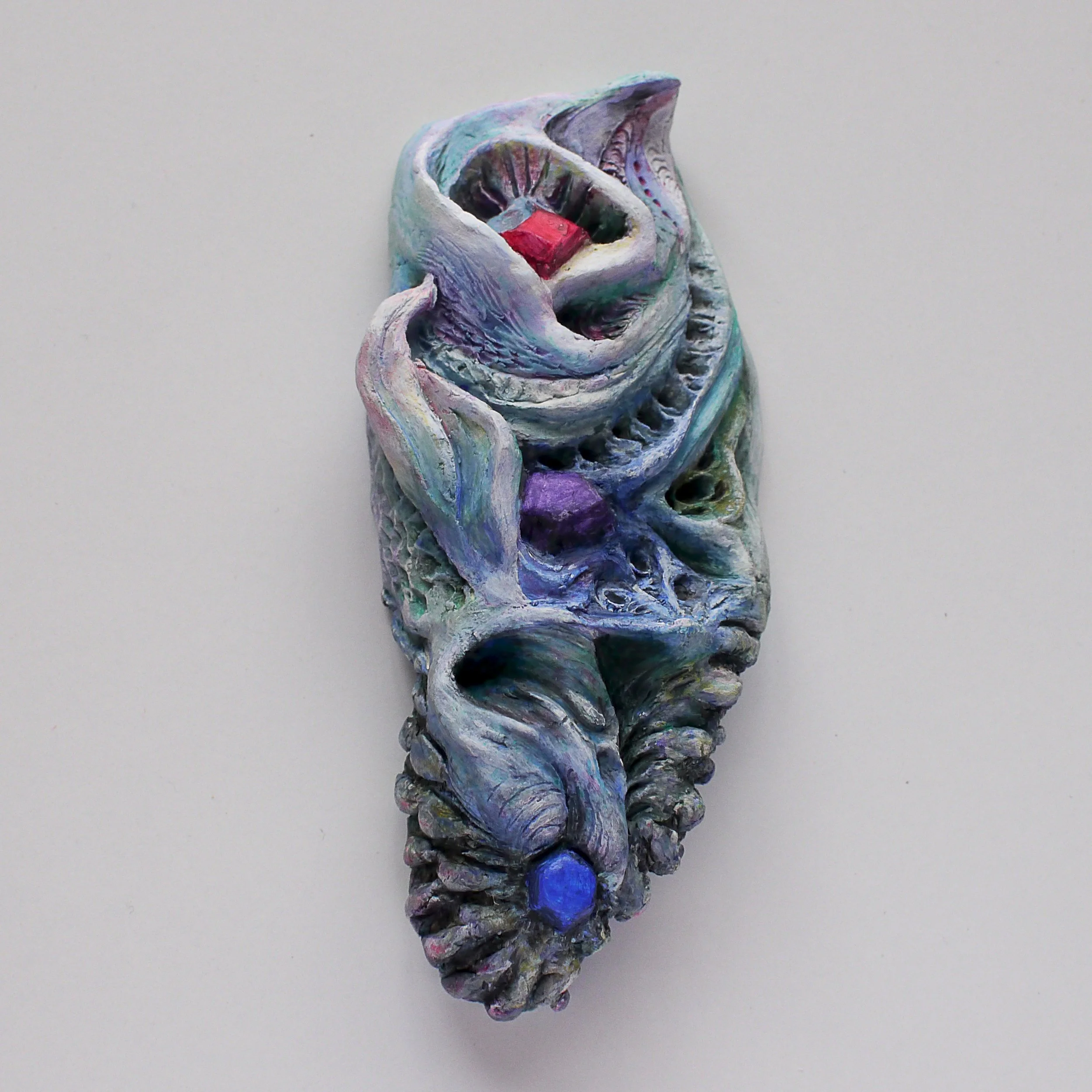Air-dry clay and acrylic paint, 2019