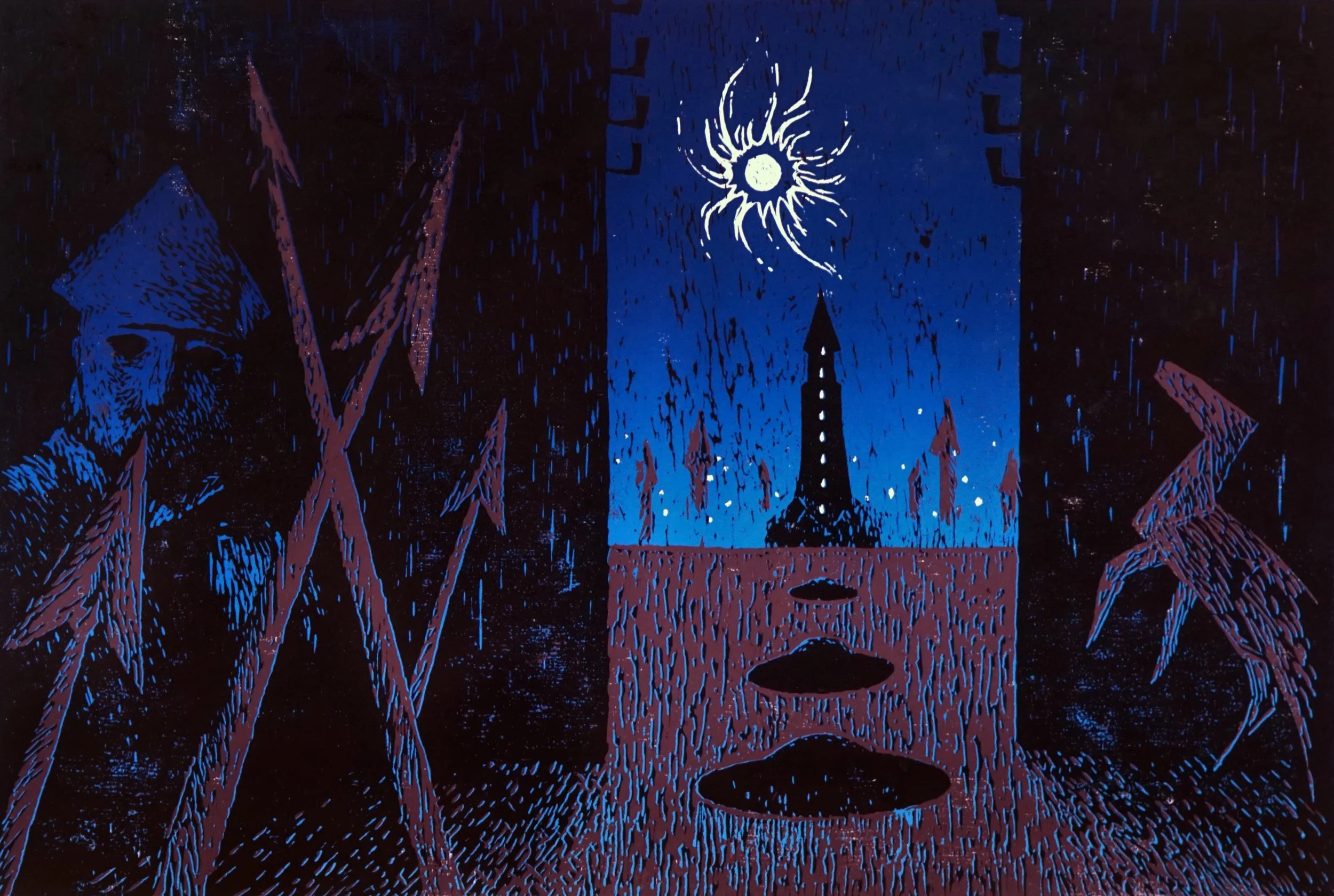  Dune , 2024, woodblock print