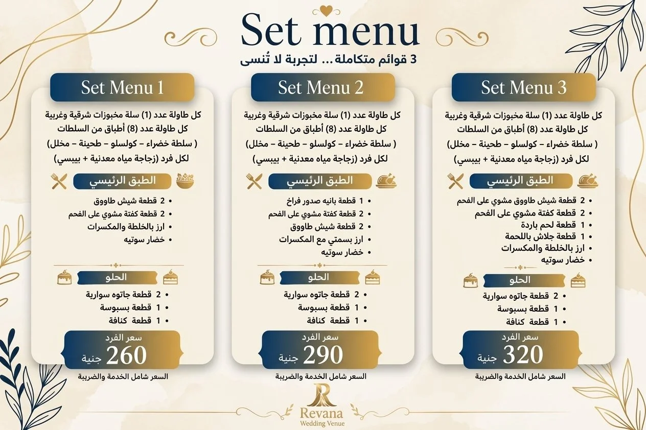 Set Menu Packages