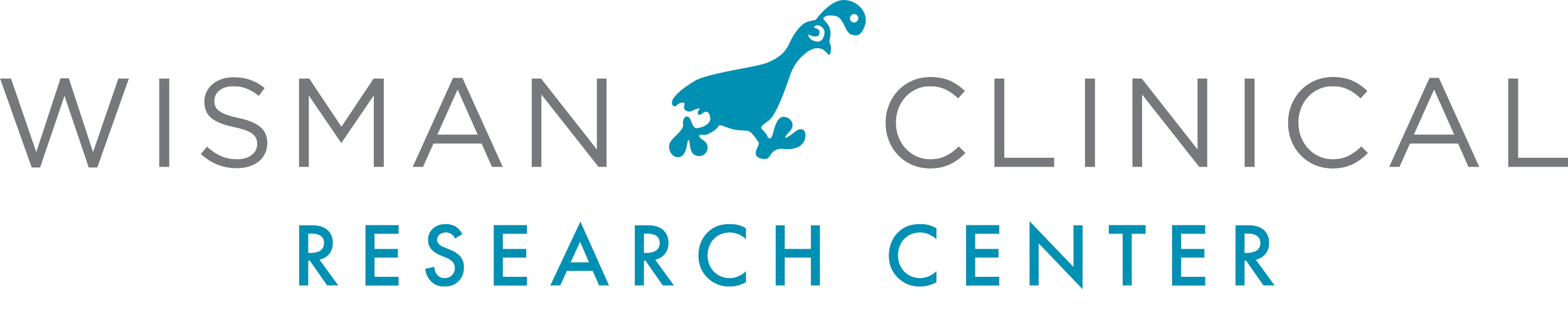 Wisman Clinical Research Center logo with a stylized blue bird and black and blue text.