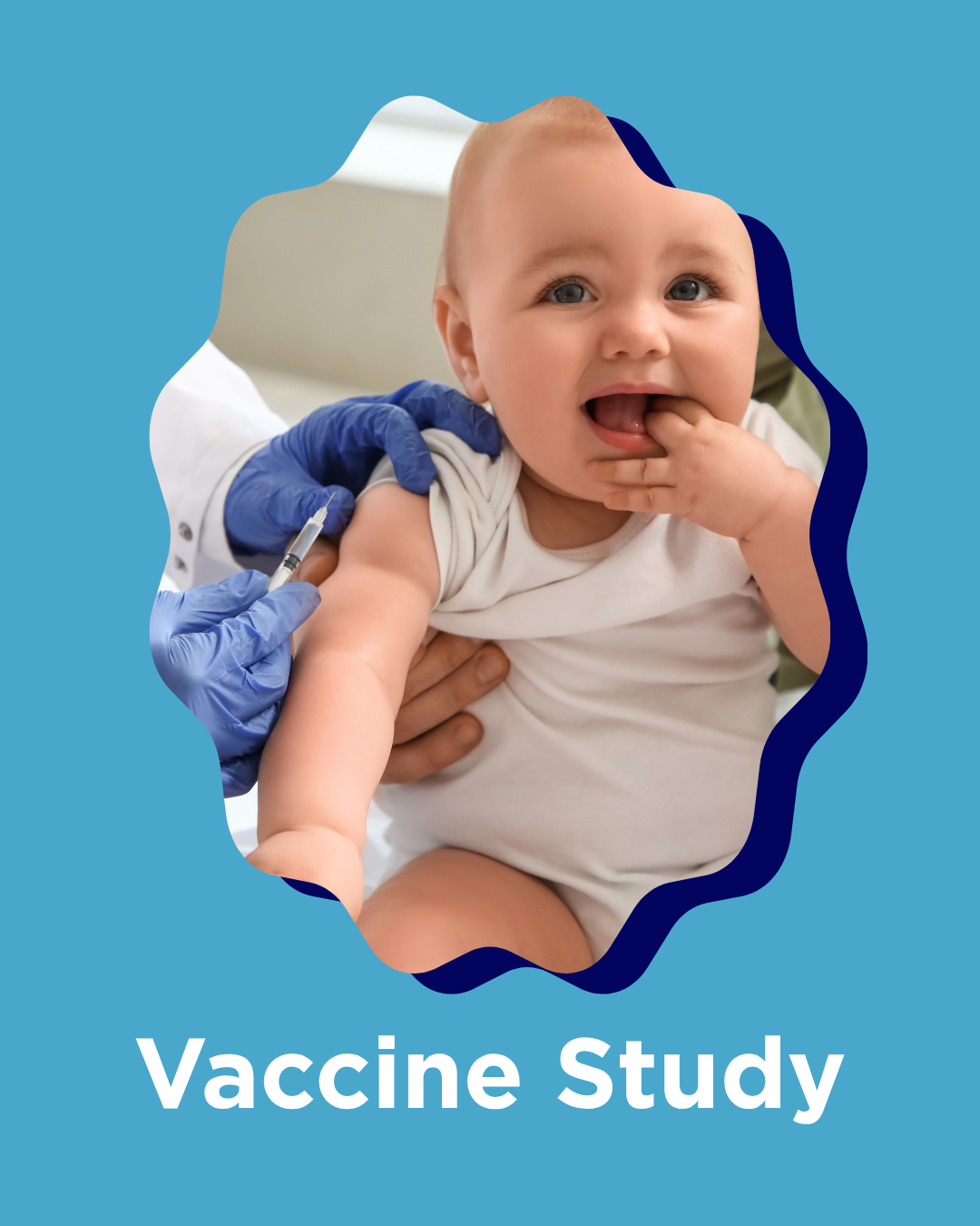 Child receiving a vaccine shot in the arm from a healthcare professional wearing gloves.