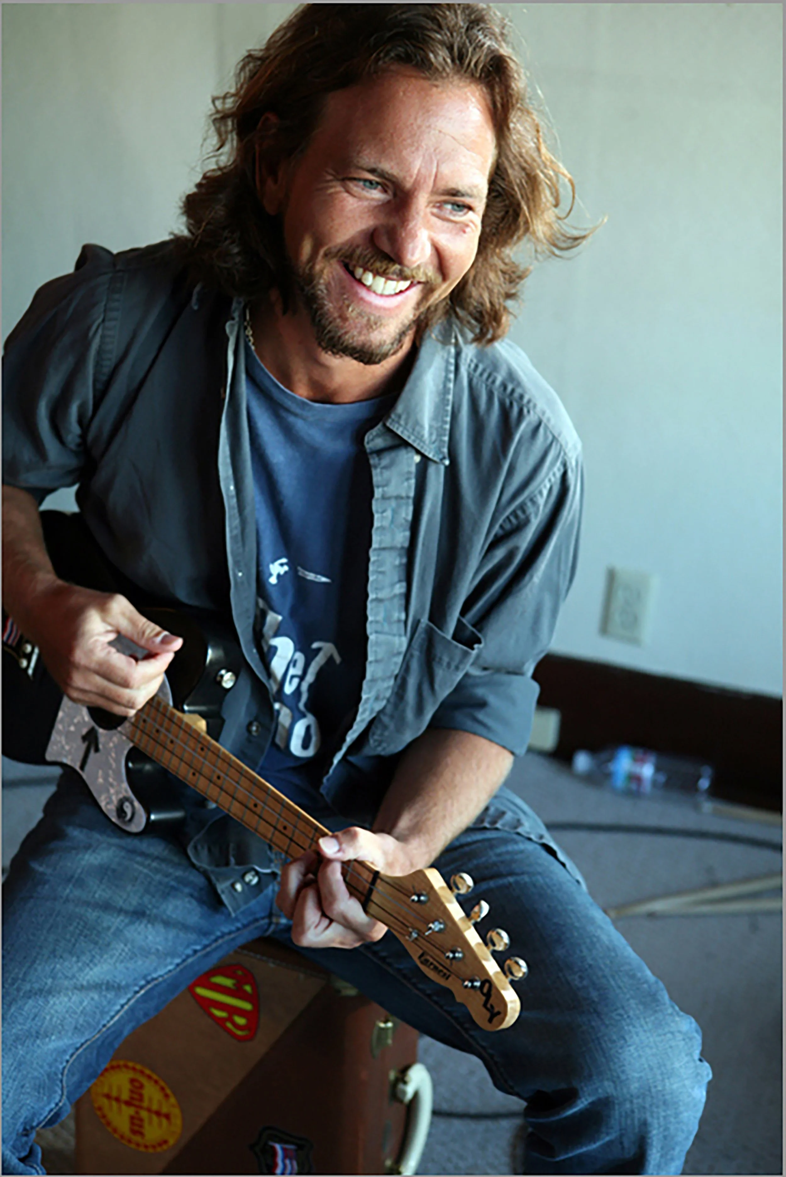 Eddie Vedder of Pearl Jam at the filming of Burn to Shine in Seattle