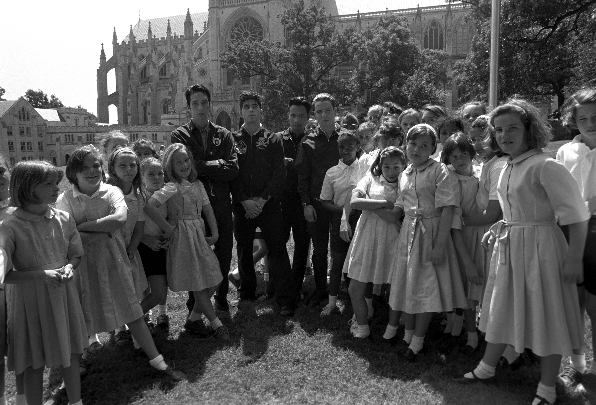 Nation of Ulysses, Photo shoot for the Embassy Tapes record, National Cathedral School. 1991
