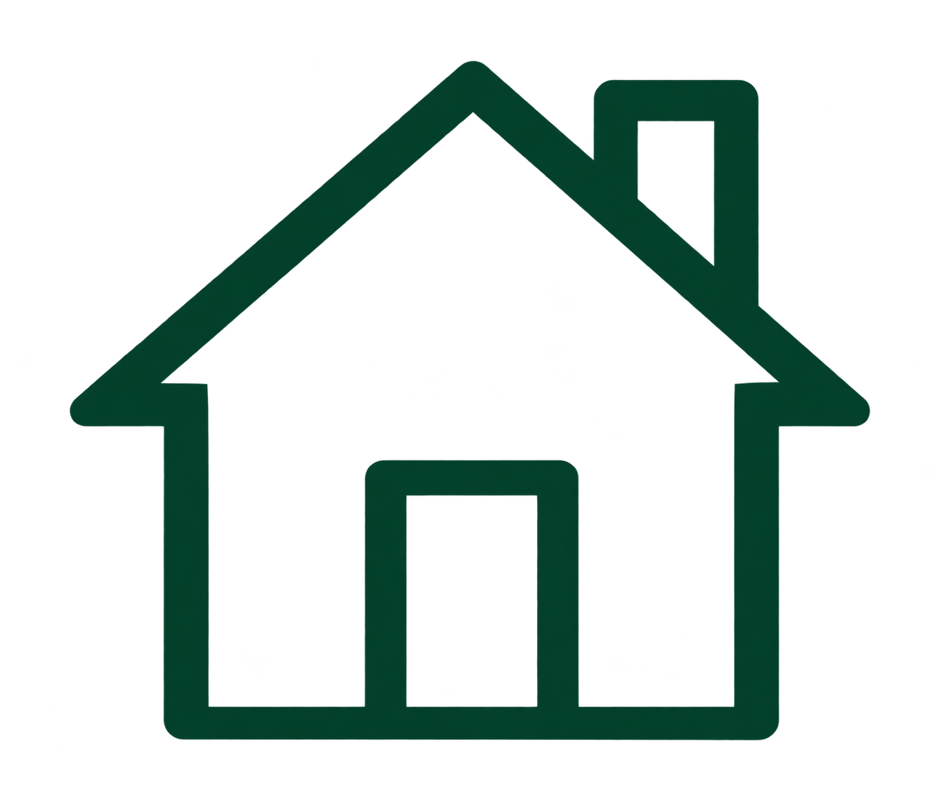 A green house icon with an arrow pointing upwards, indicating home improvement or property growth.