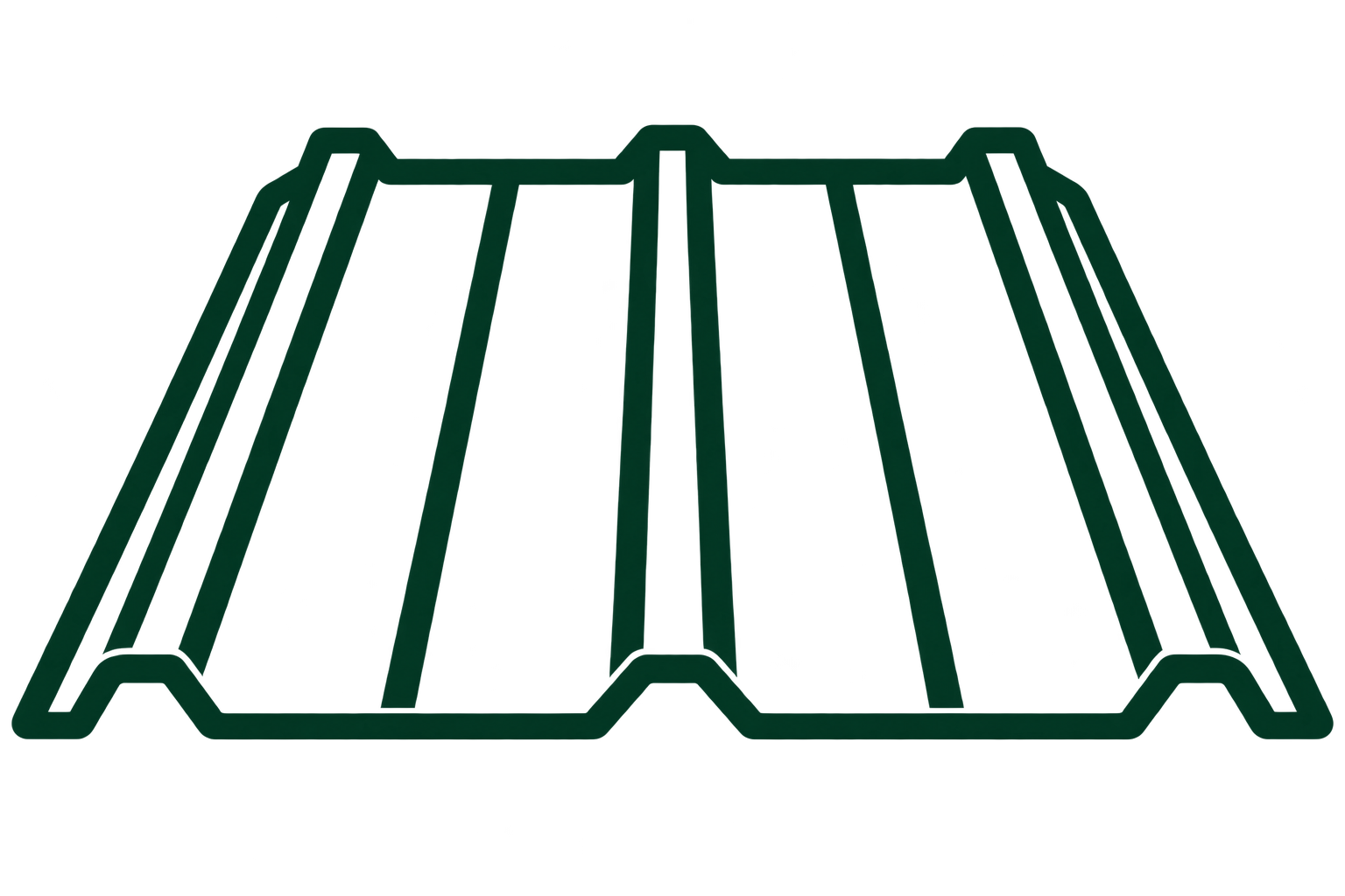 Line drawing of a mechanical or industrial object with multiple parallel plates or panels.