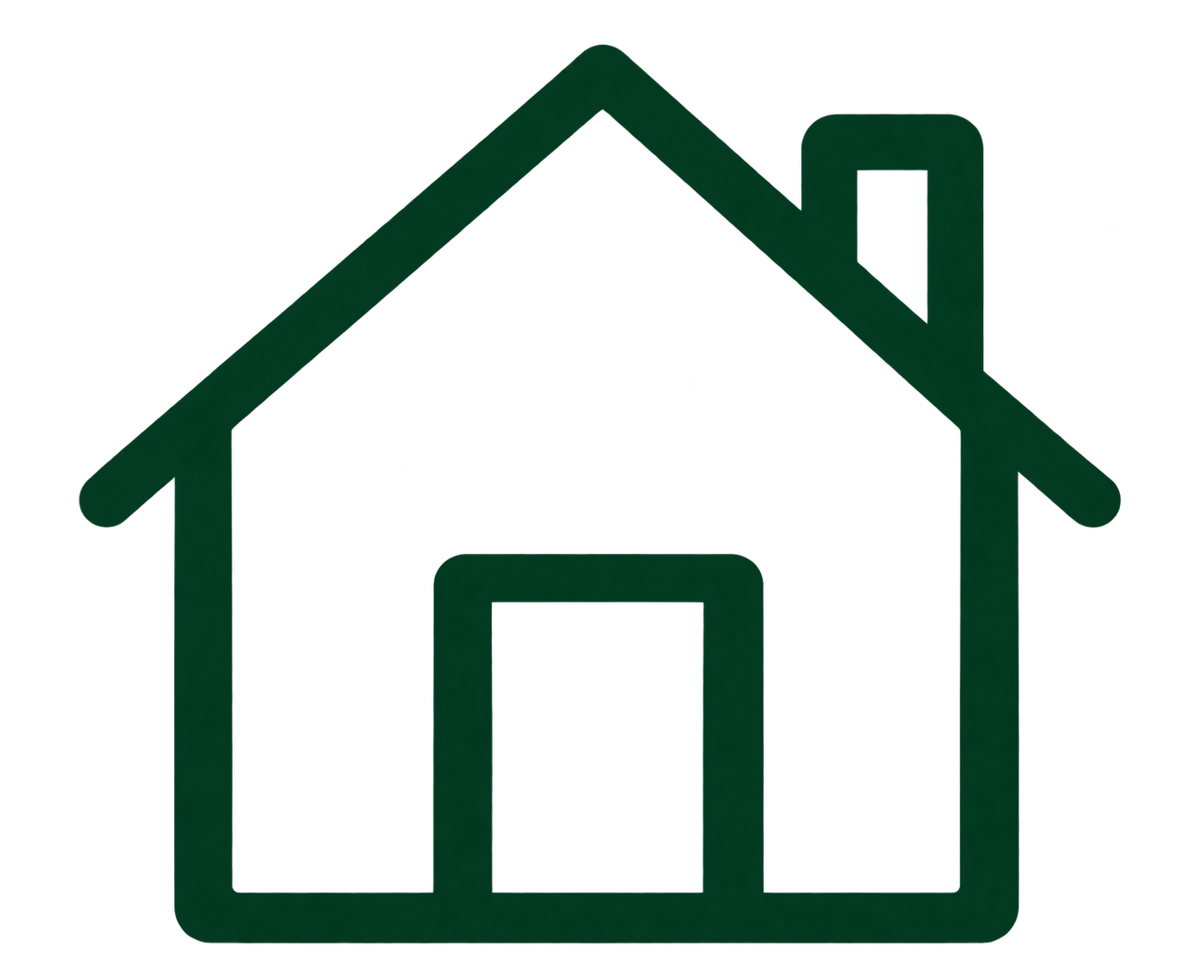 Green house icon with a smaller house inside it.