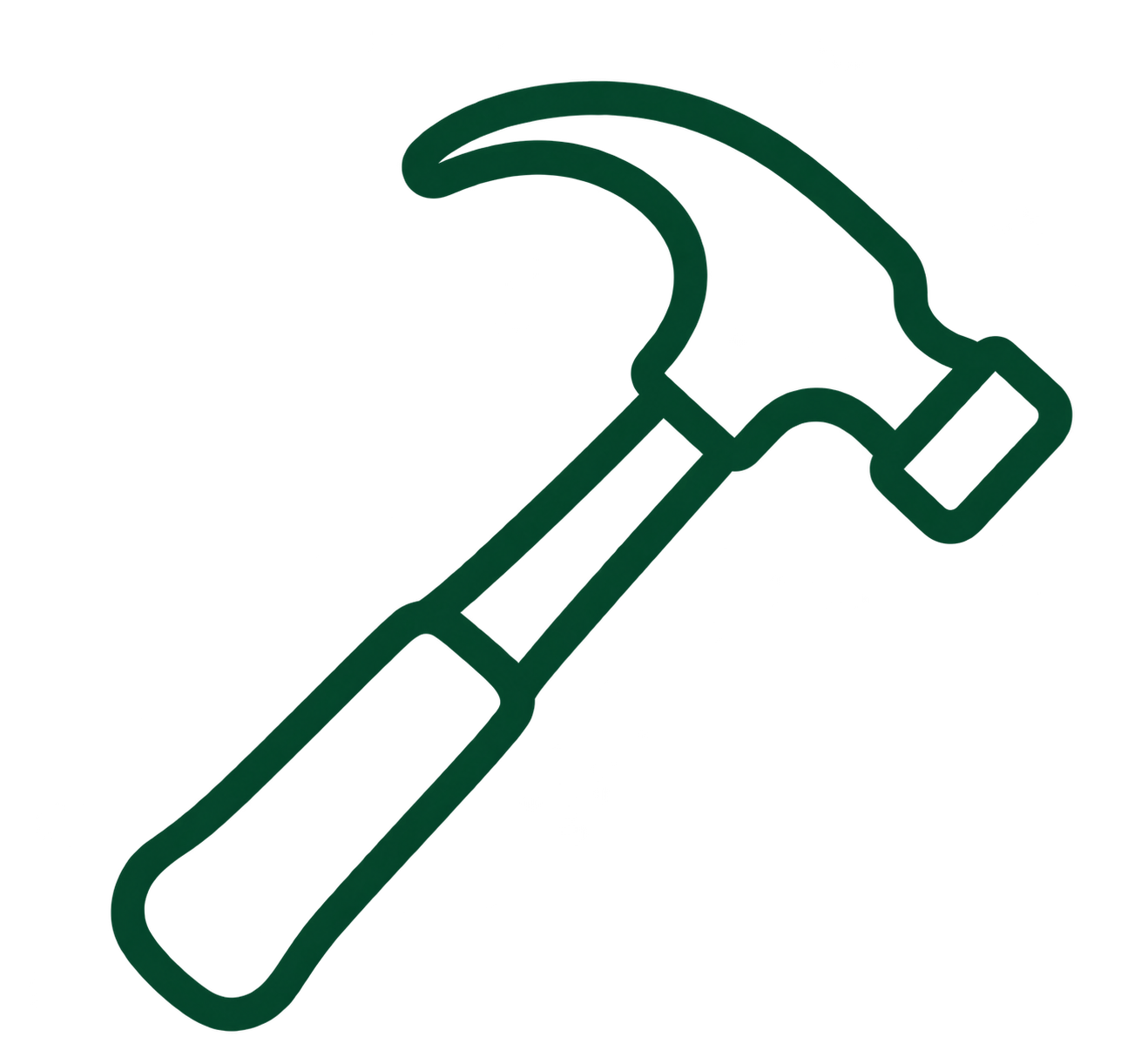 Outline of a hammer.