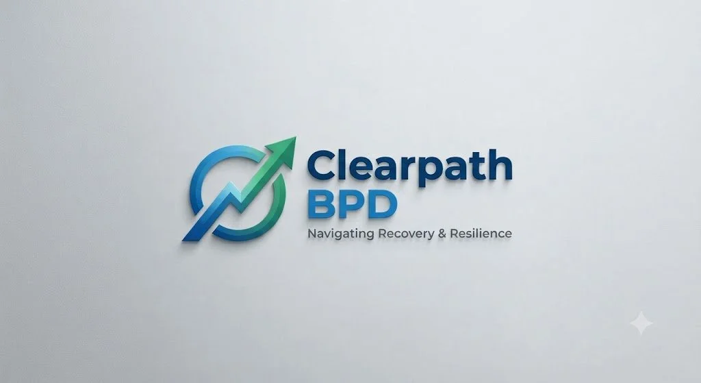 Logo for Clearpath BPD with tagline 'Navigating Recovery & Resilience'