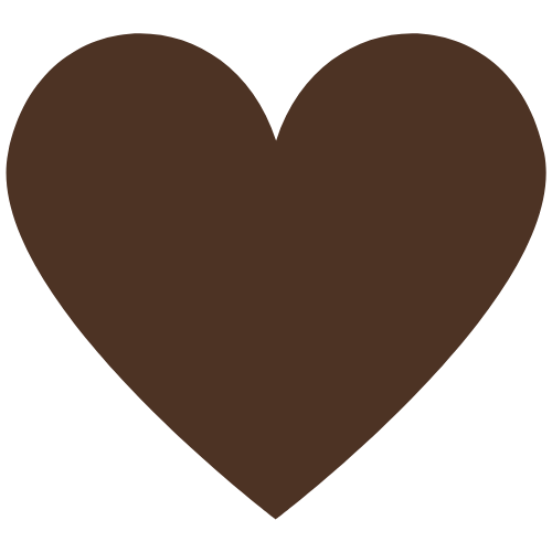 A large brown heart shape.