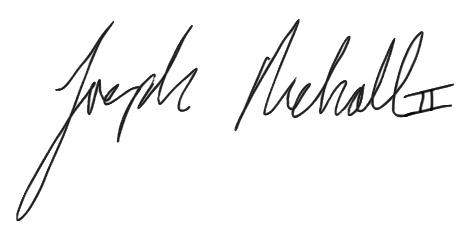 Joseph J. Nicholl II signature