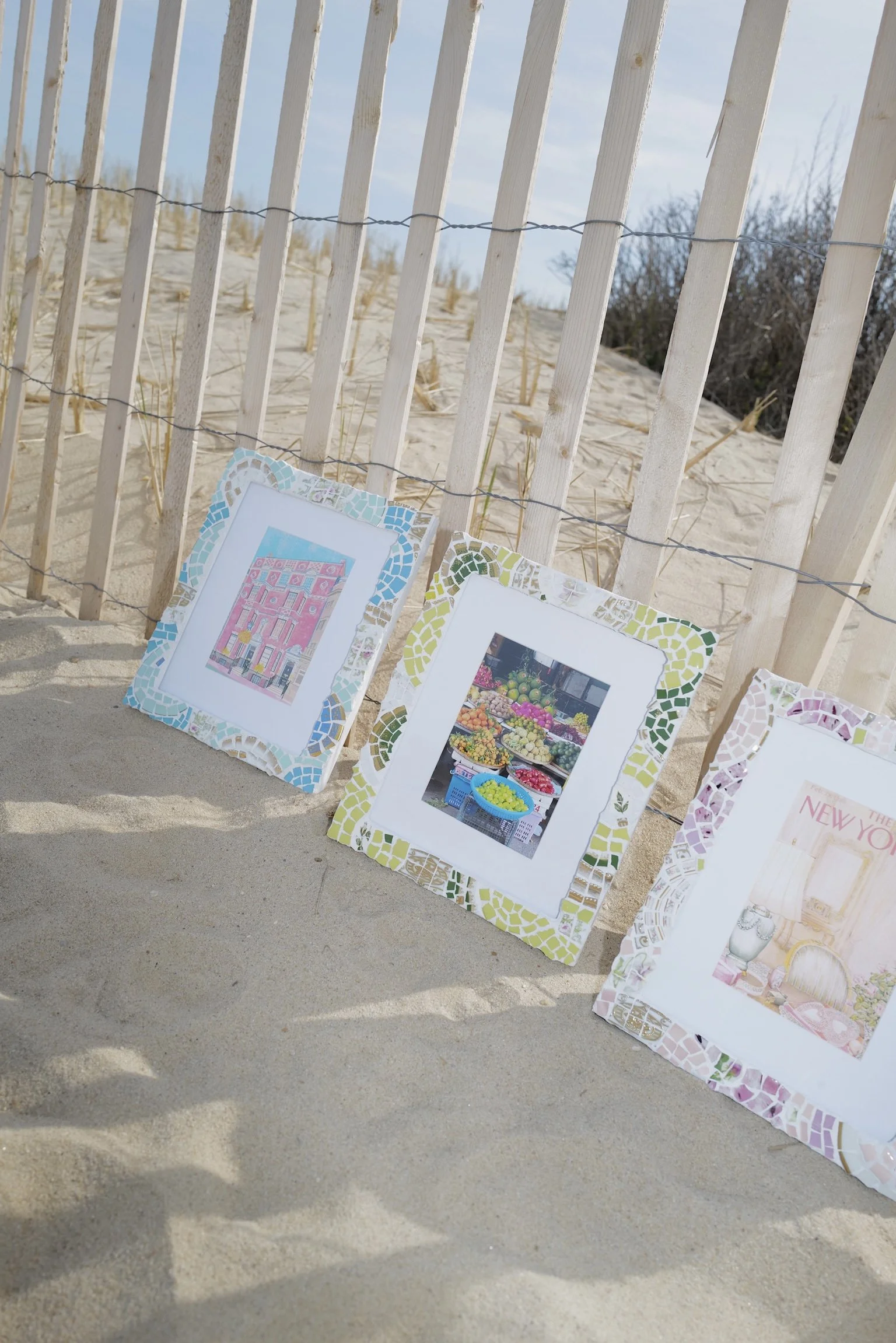 Large Green Mosaic Picture Frame