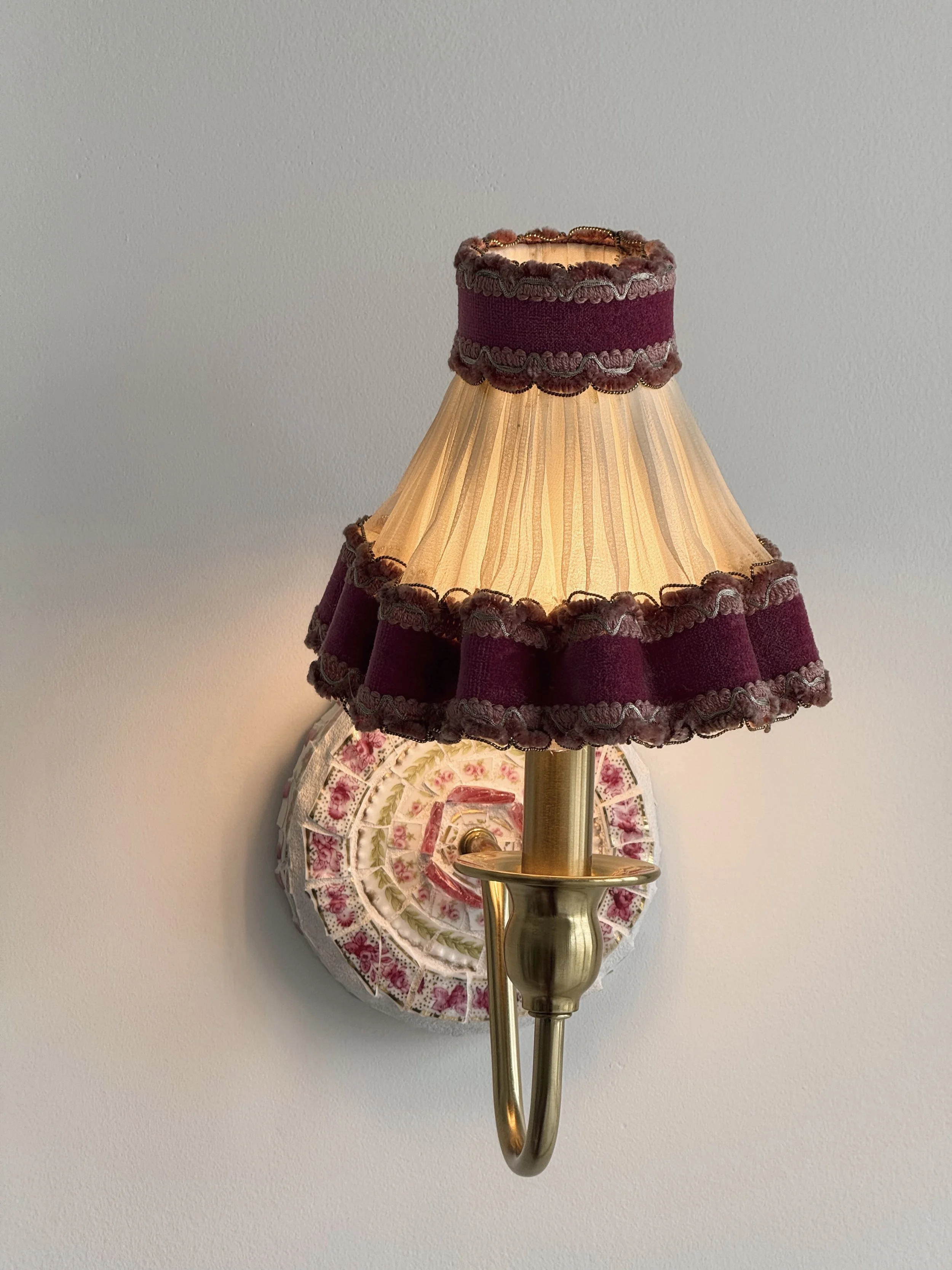 Shabby Chic Sconces with Murano Glass