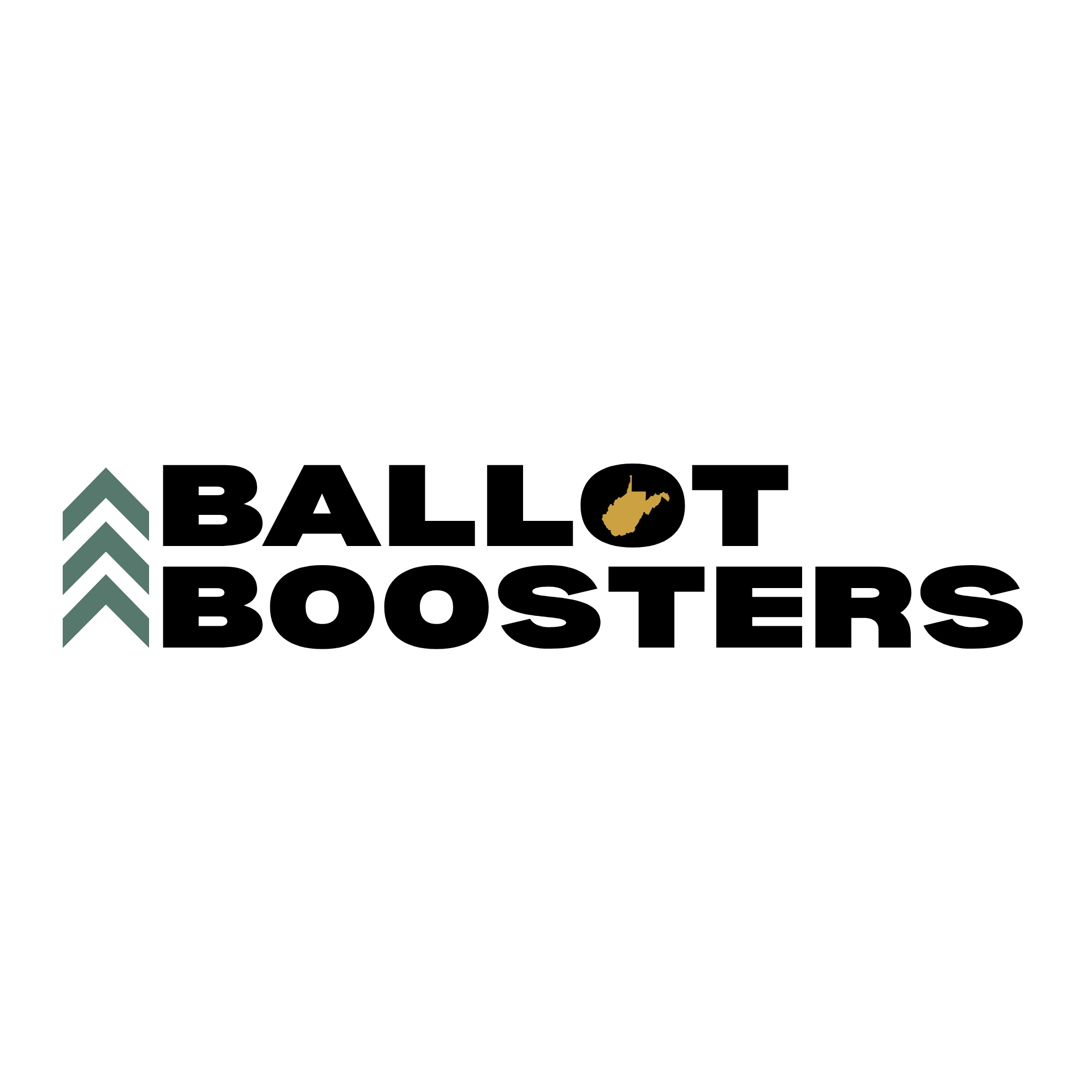 A black background with a set of teal arrows pointing upward on the left side and a small gold shape on the right side.